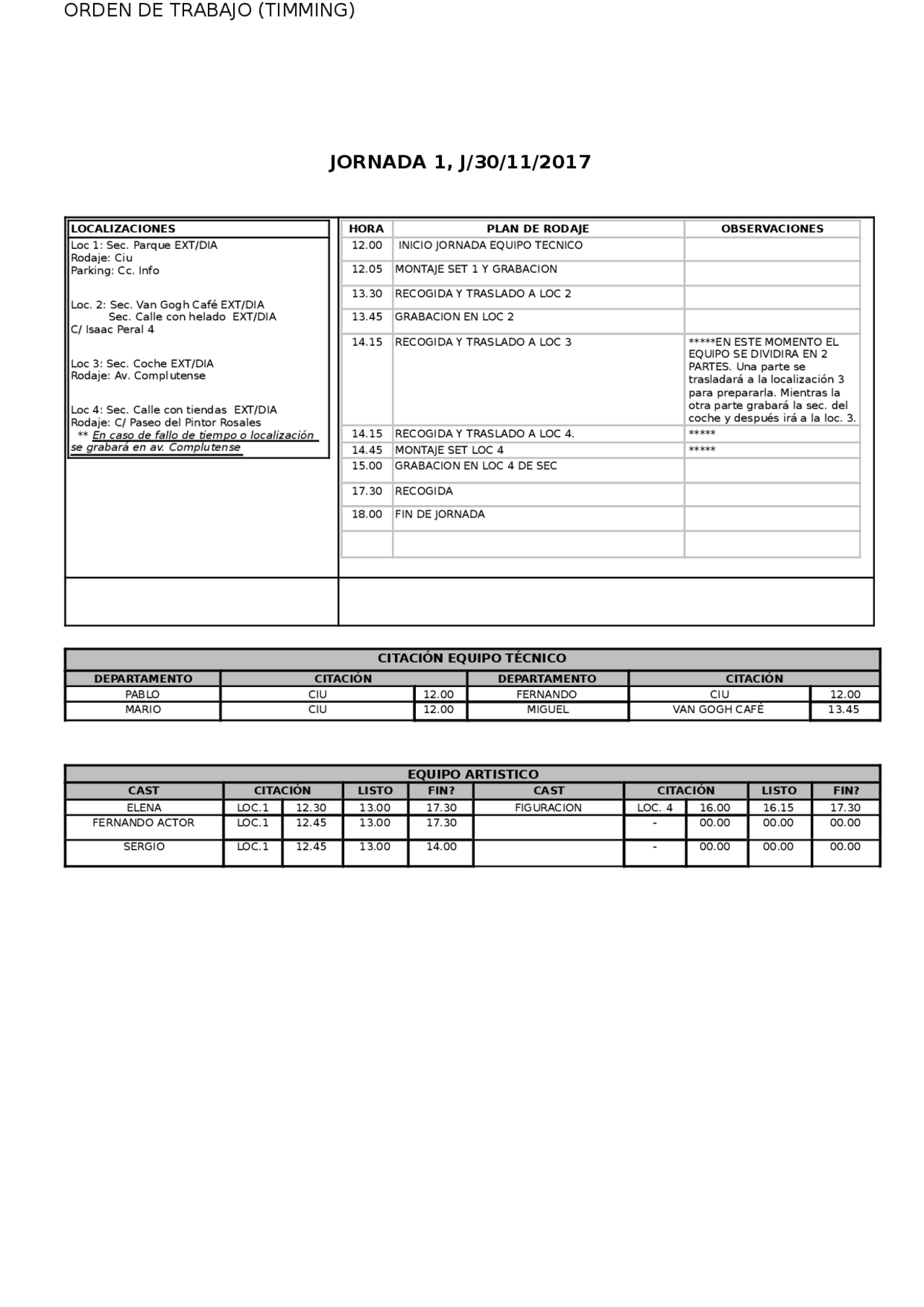 Spot timing Apuntes de Comunicación Audiovisual Docsity