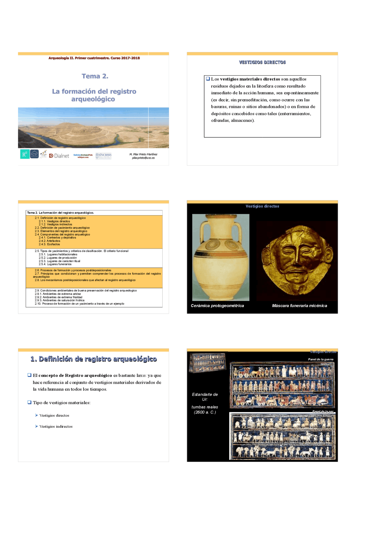 Definicion De Registro Arqueologico Apuntes De Arqueologia Docsity