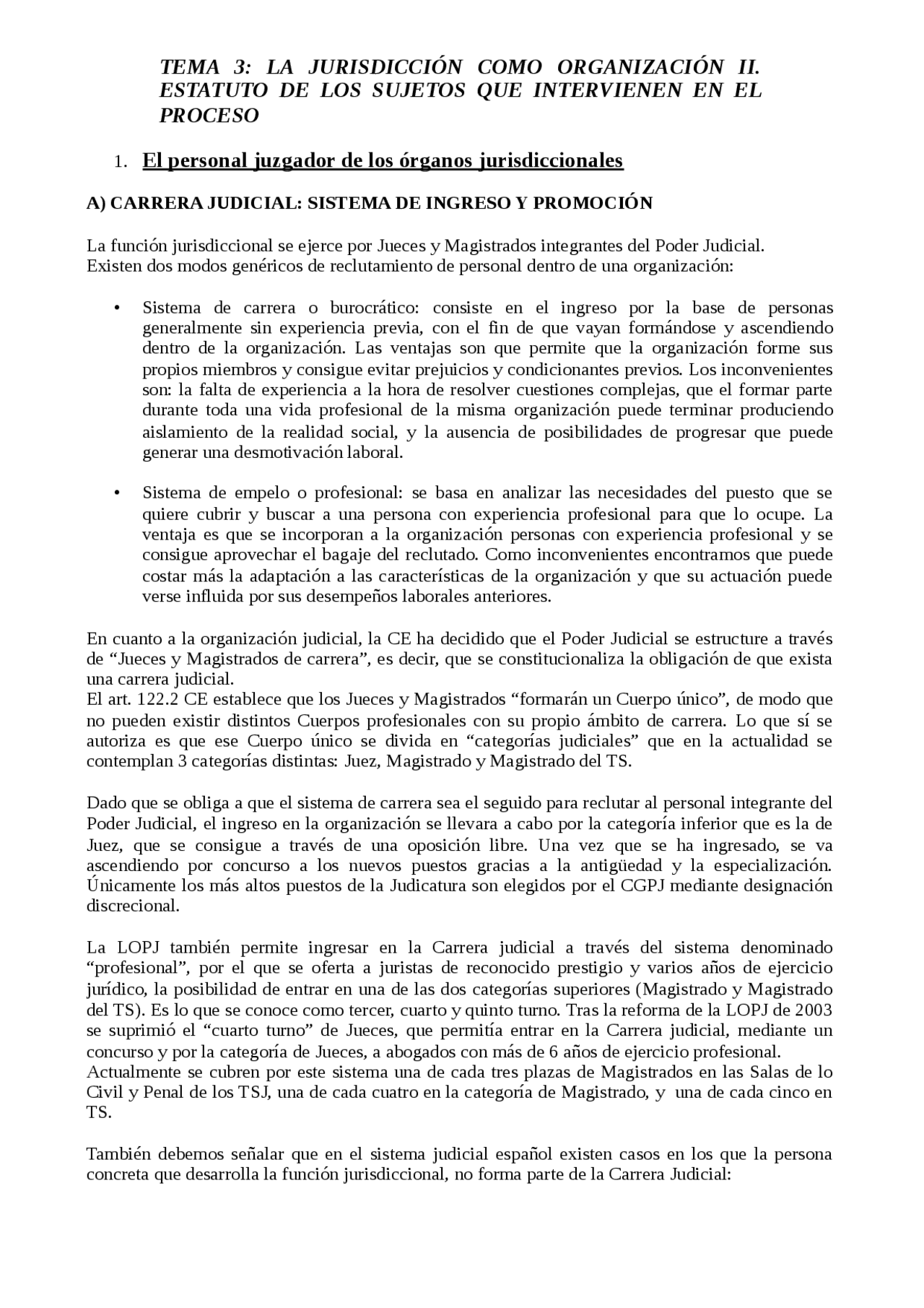 TEMA 3: LA JURISDICCIÓN COMO ORGANIZACIÓN - Ejercicios de Derecho Civil ...
