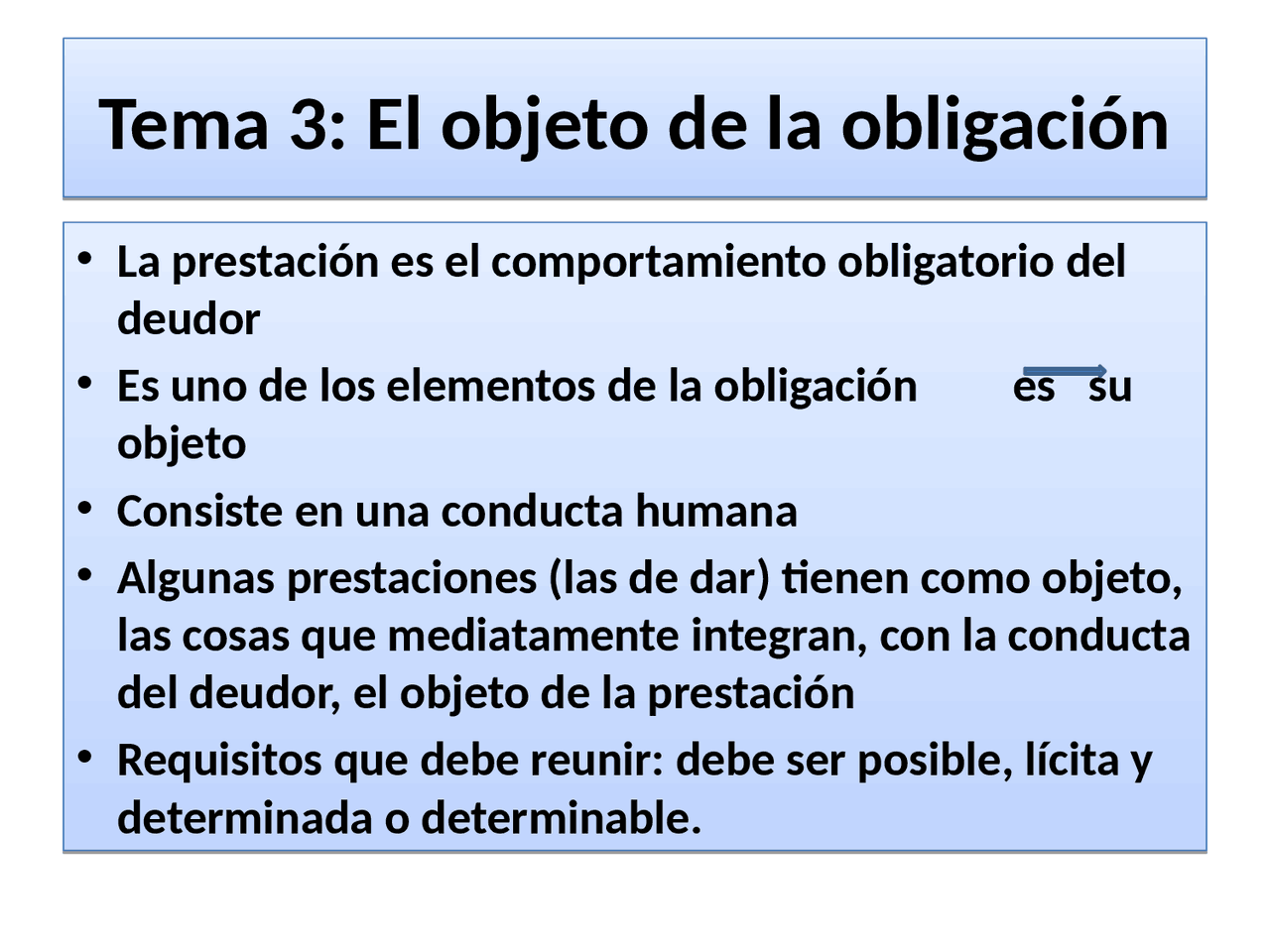 Tema 3: El objeto de la obligación - Ejercicios de Derecho Civil | Docsity