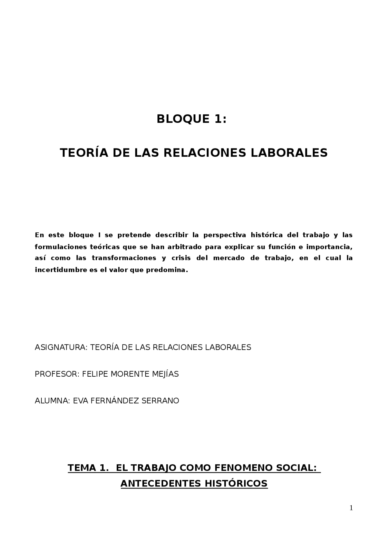 Teoria de las rrll - Ejercicios de Relaciones Laborales y Recursos ...