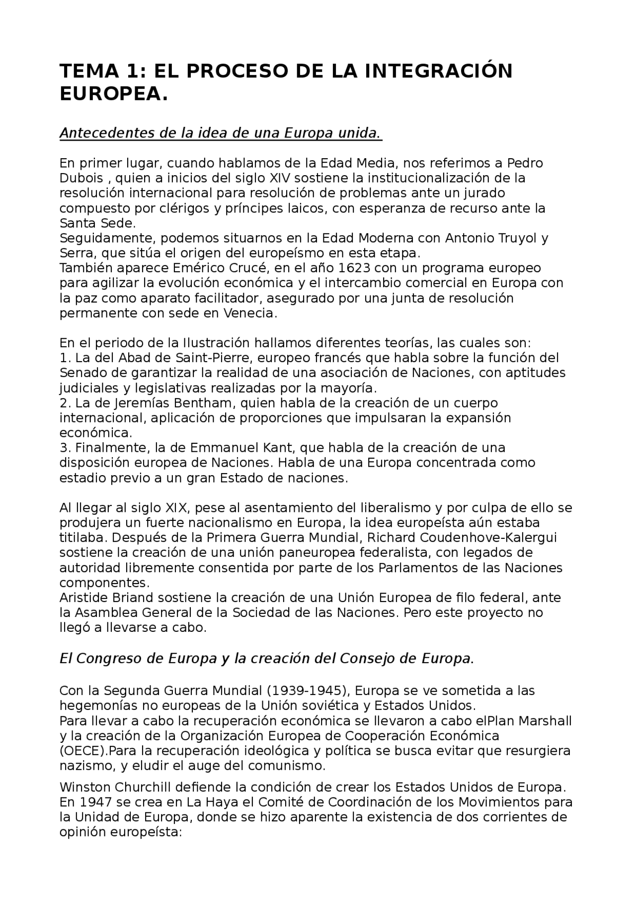 EL PROCESO DE LA INTEGRACIÓN EUROPEA - Ejercicios de Derecho Romano ...