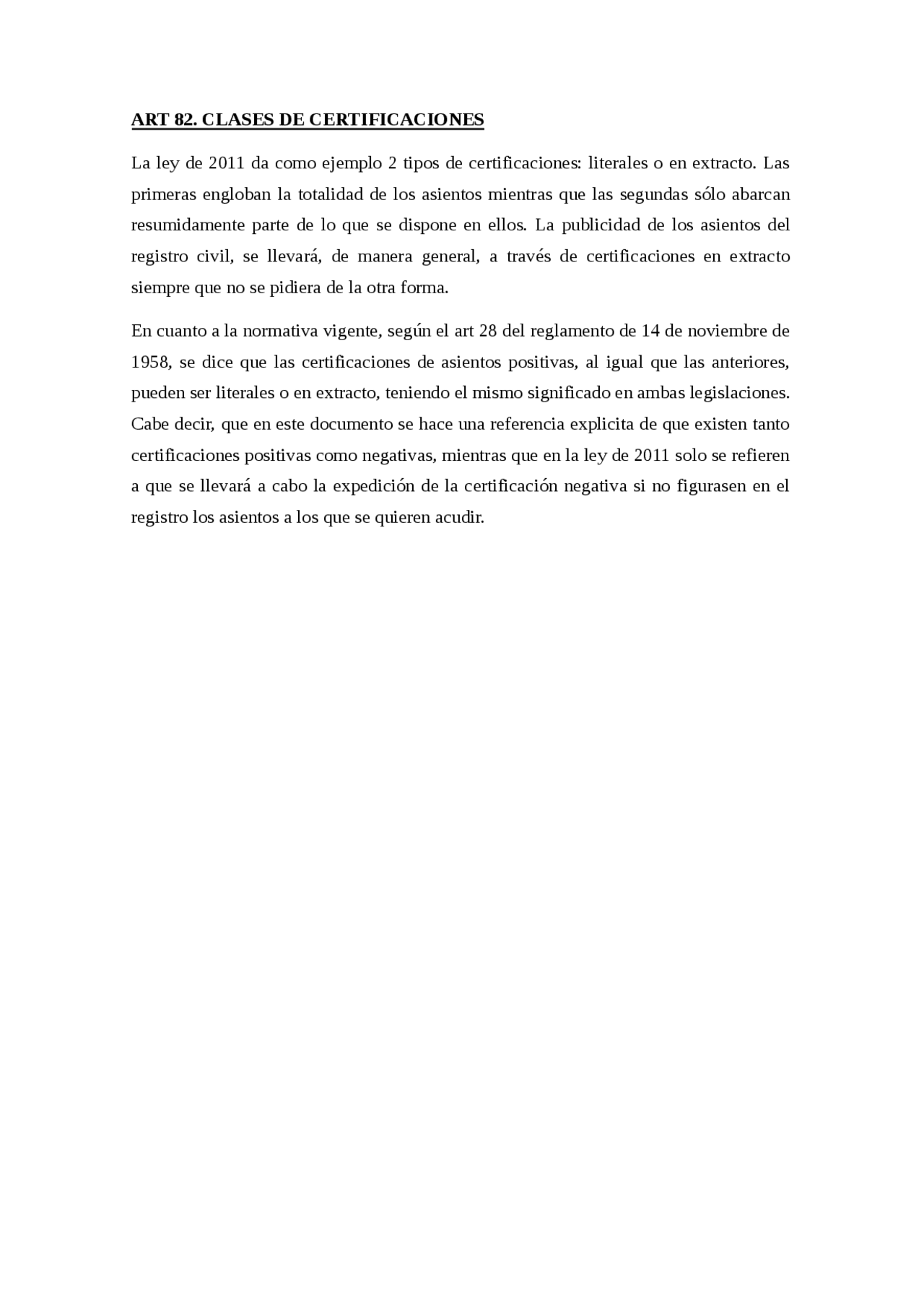 Tipos de certificaciones en el registro civil Ejercicios de Derecho Civil Docsity Tipos de certificaciones en el registro civil Ejercicios de Derecho Civil Docsity