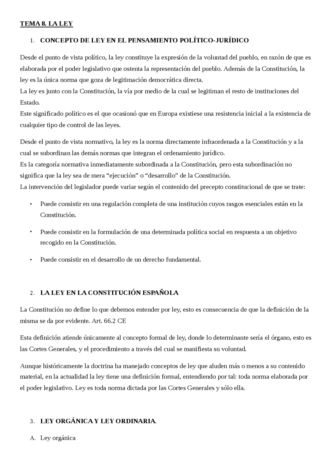 TEMA 8. LA LEY CONCEPTO DE LEY EN EL PENSAMIENTO POLÍTICO-JURÍDICO ...