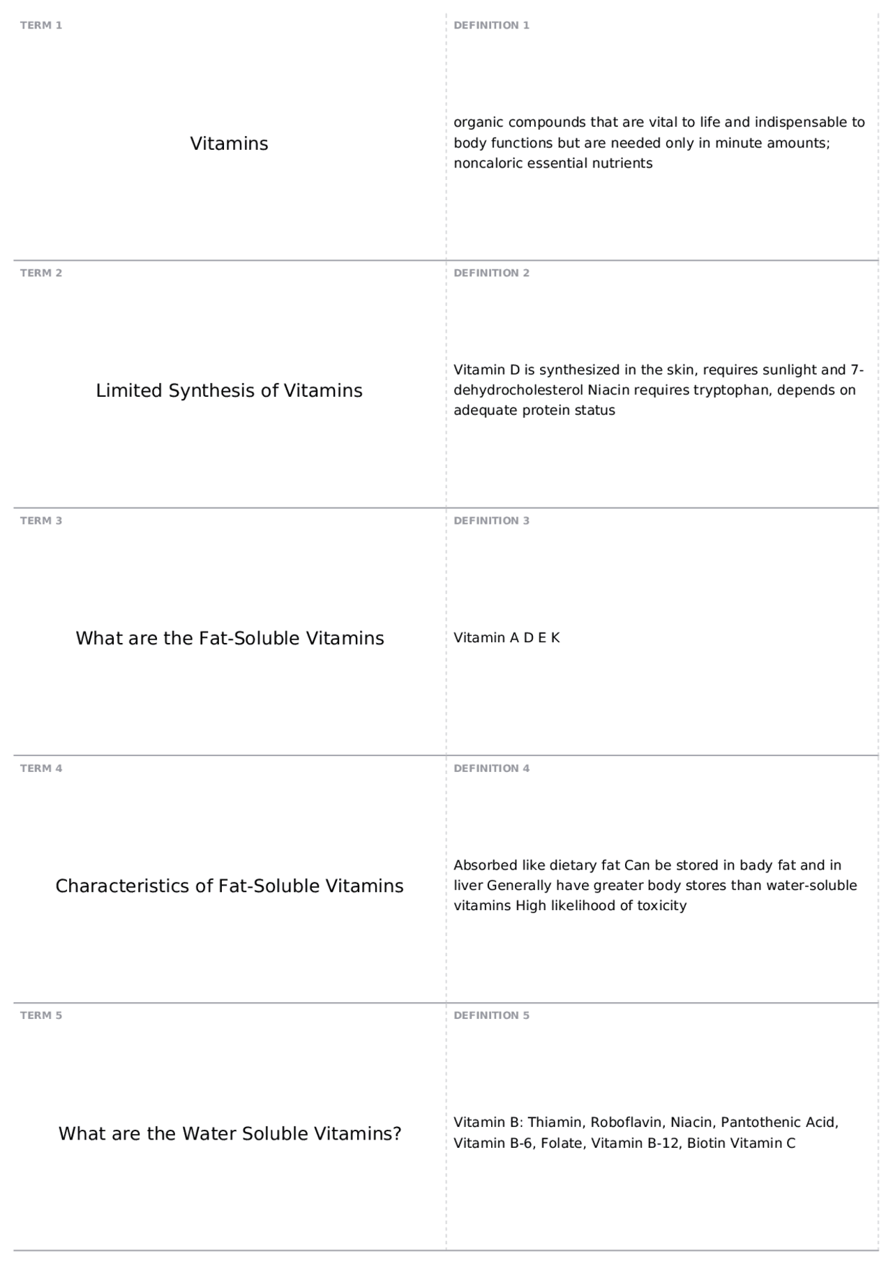 Vitamins and minerals NFSC 100 ELEM OF NUTRITION Quizzes Nutrition Docsity