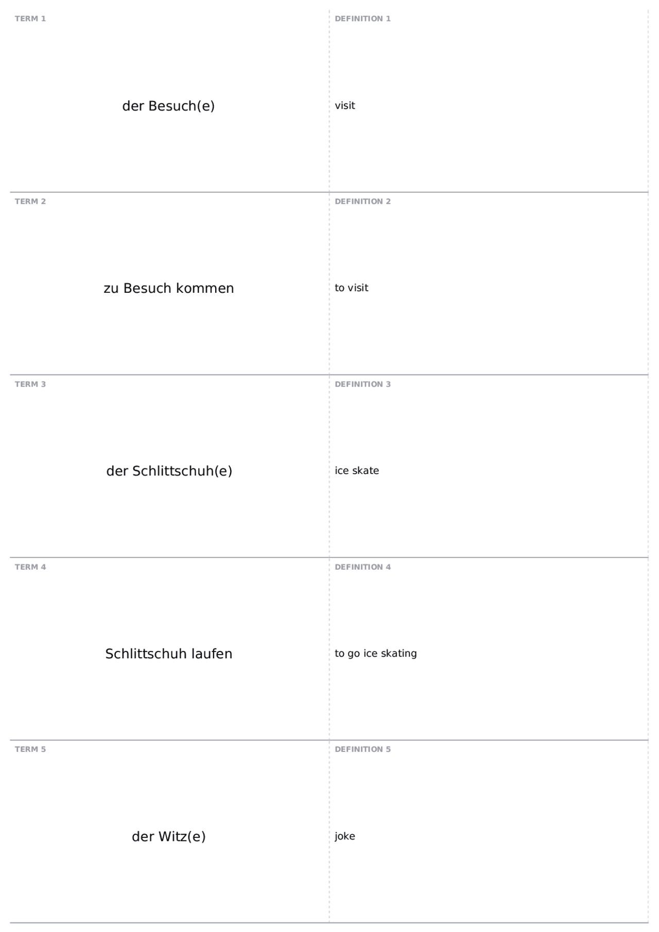 Kapitel 3 | GER 101 - Elem German I - Docsity