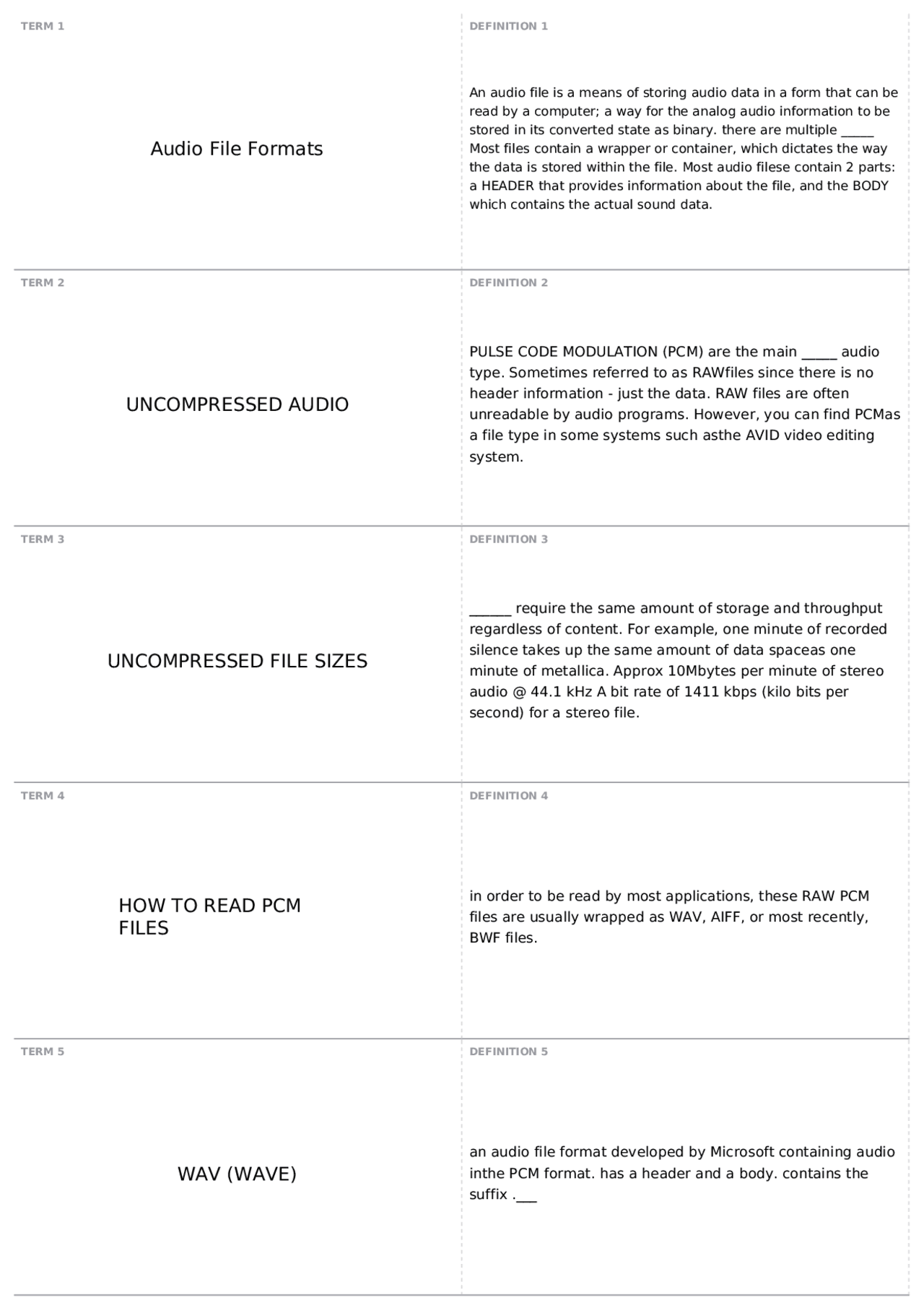 Audio Data Types AUDIO FILE TYPES & DATA REDUCTION | RIM 4200 - Digital Audio Technology ...