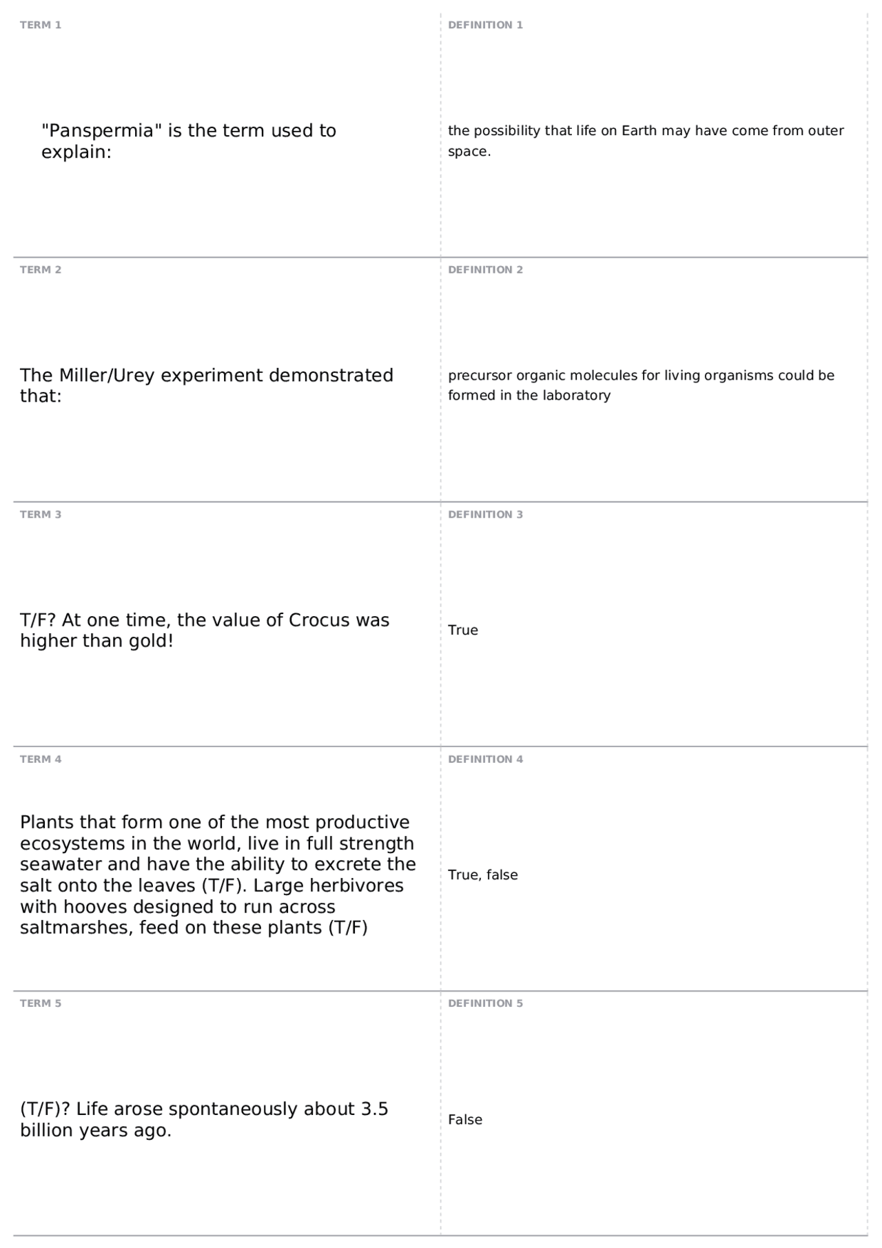 Exam 1 - for final review | BIOL 1106 - Principles of Biology - Docsity
