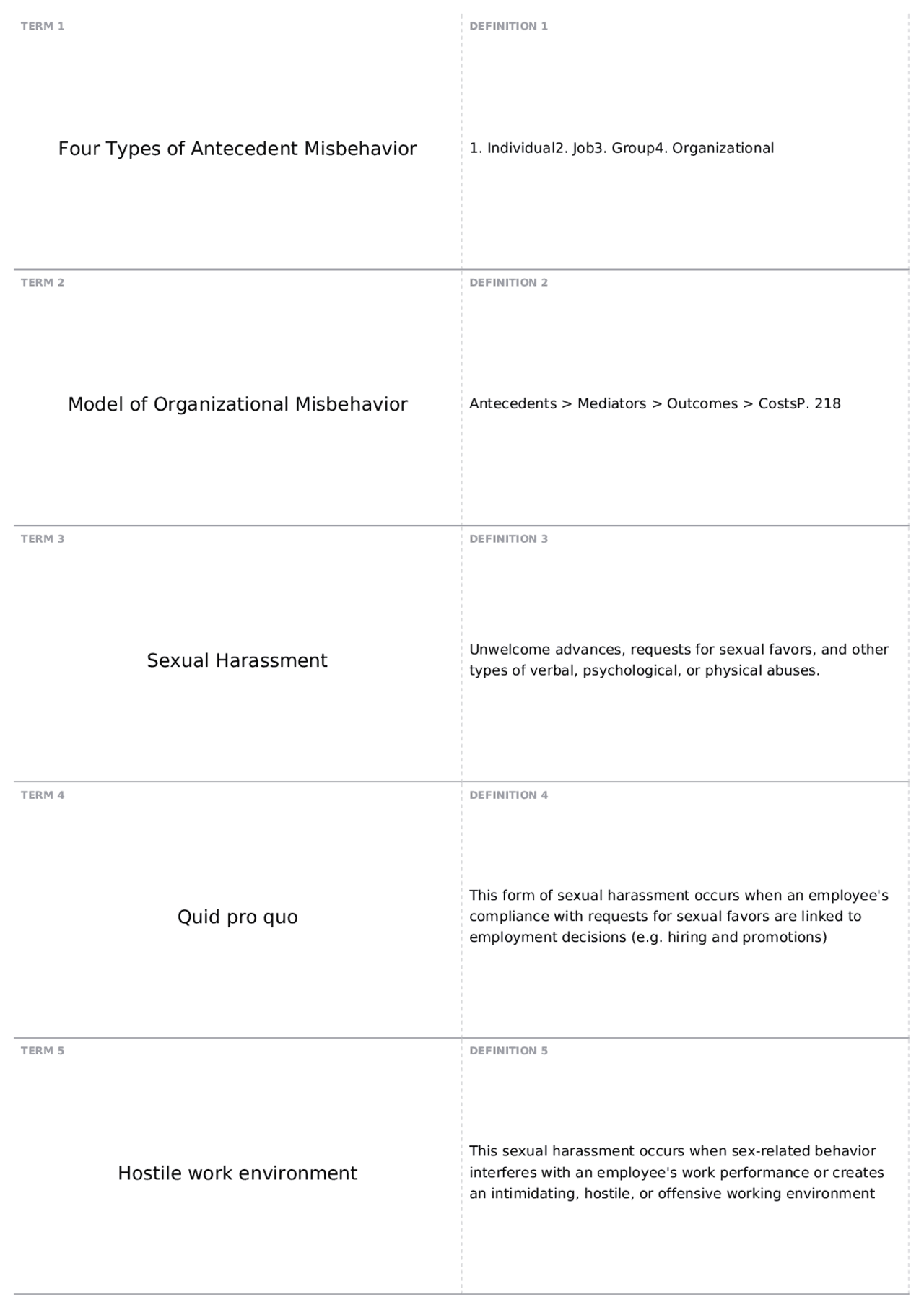 Ch. 8 - Managing Misbehavior | BUS 5450 - Organizational Behavior - Docsity