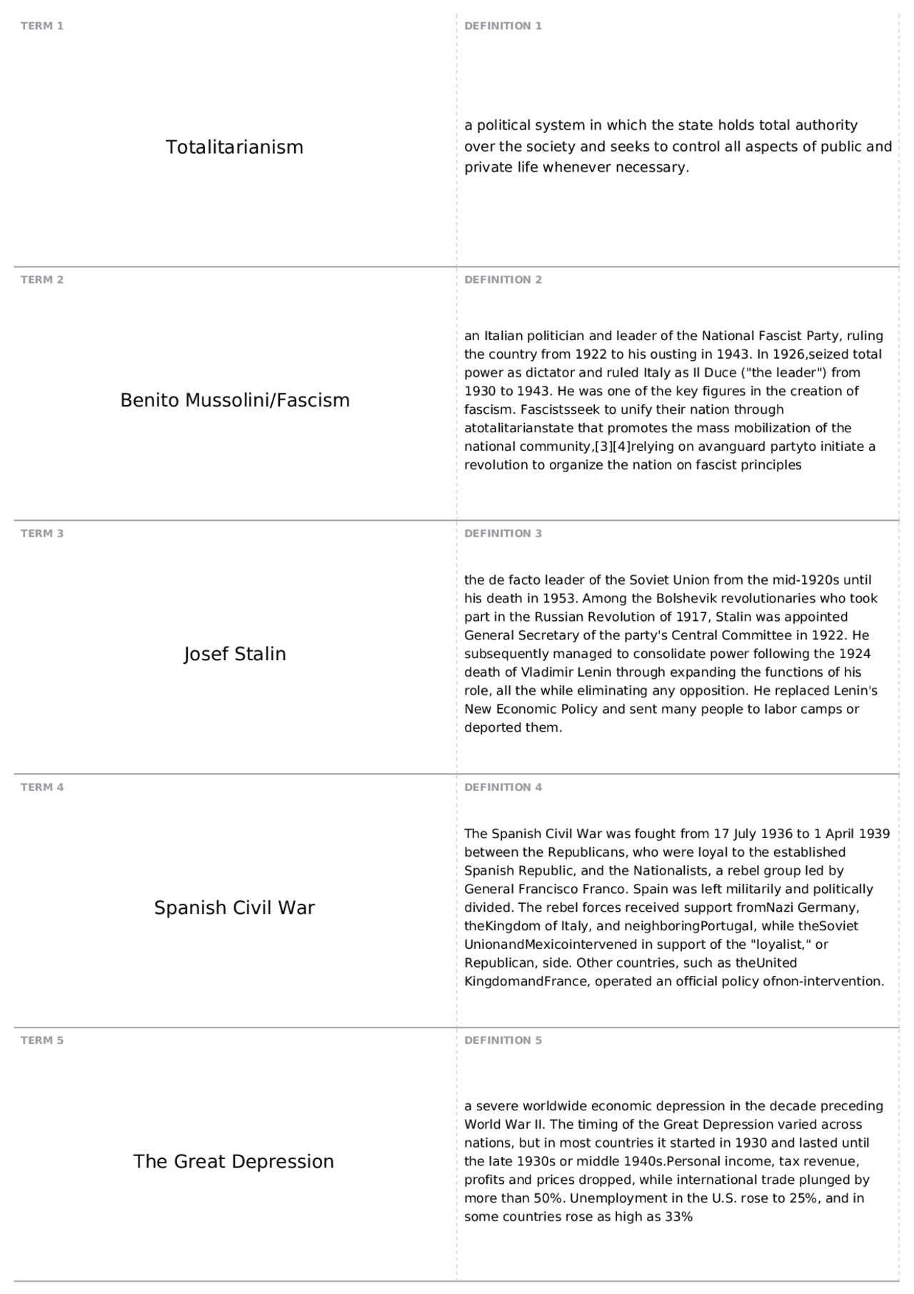 Final Exam | HY 102 - HY of Western Civilization II - Docsity