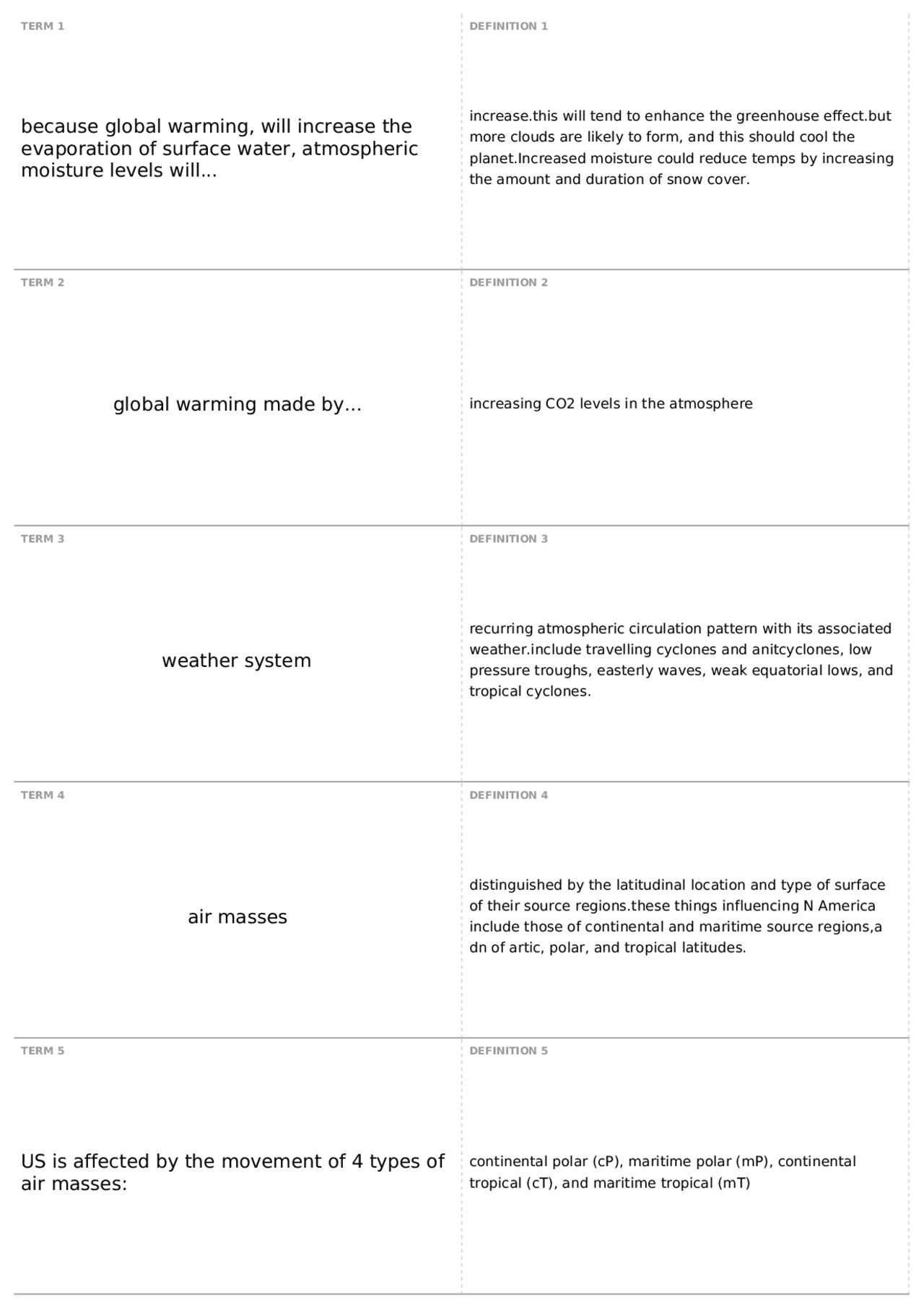 Ch. 6 Weather Systems | GEO 101 - Physical Geography - Docsity
