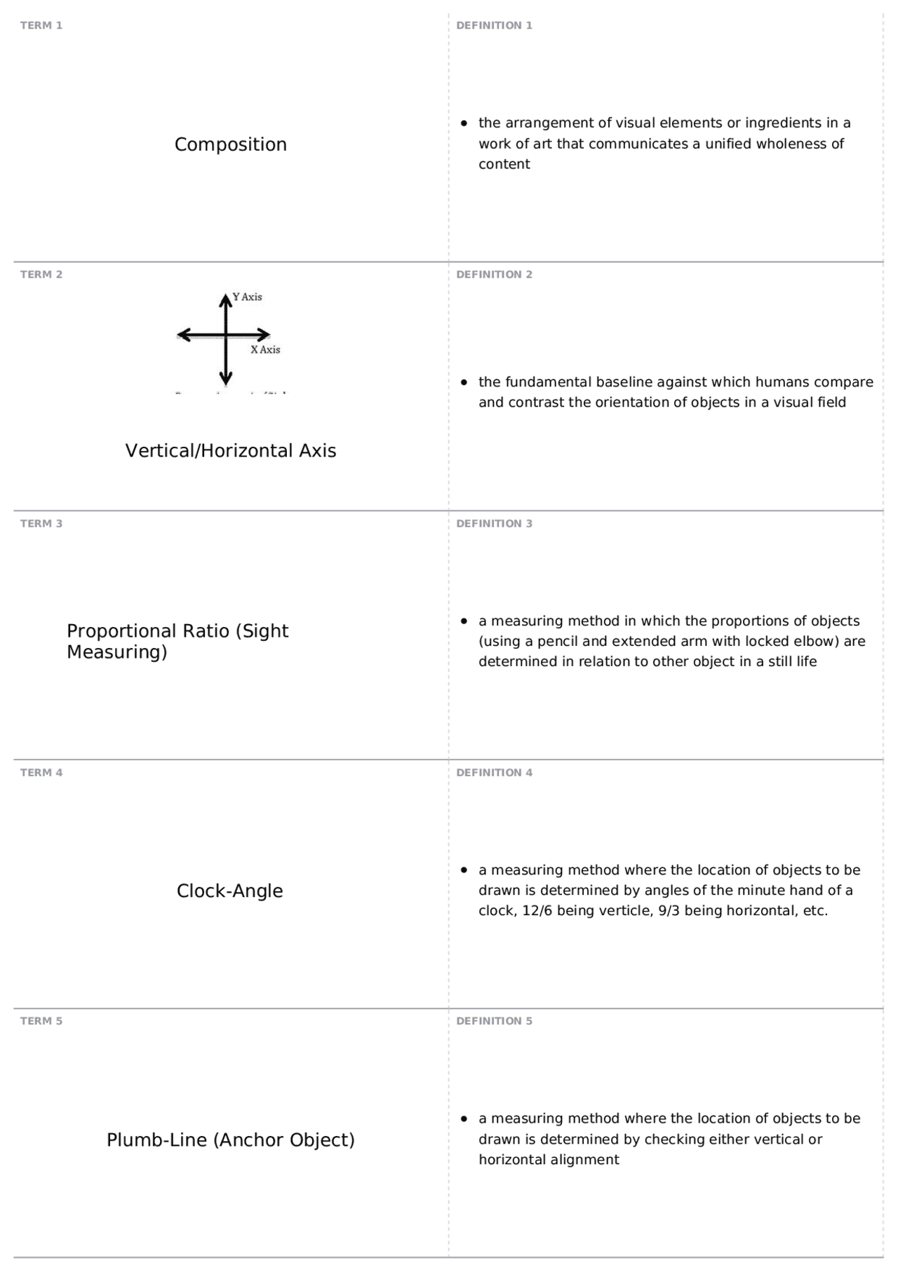 Drawing 1 Final Exam | ART 1010 - Drawing I | Quizzes Painting | Docsity