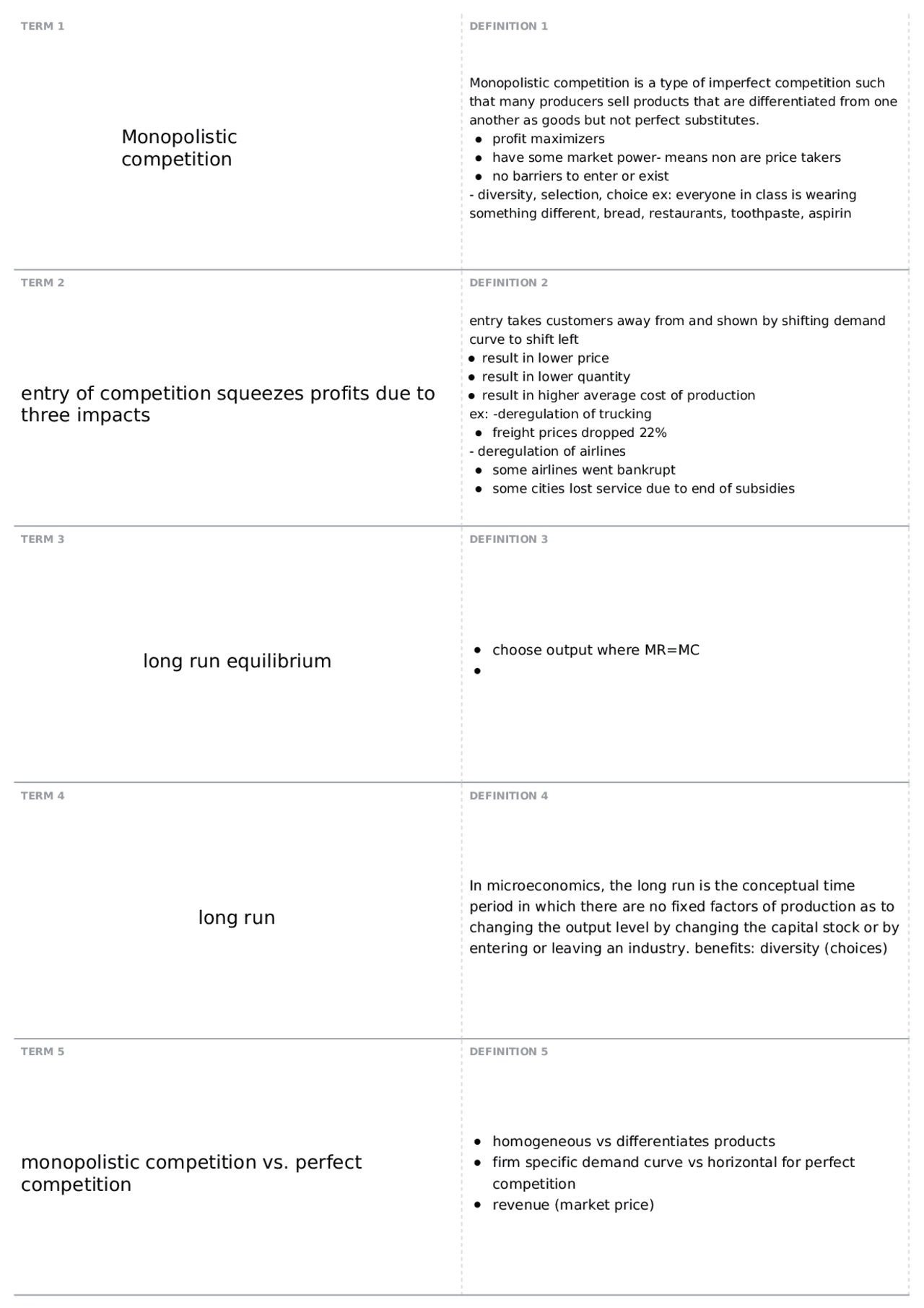 Chapter 10 | ECON 201 - INTRODUCTION TO MICROECONOMICS - Docsity