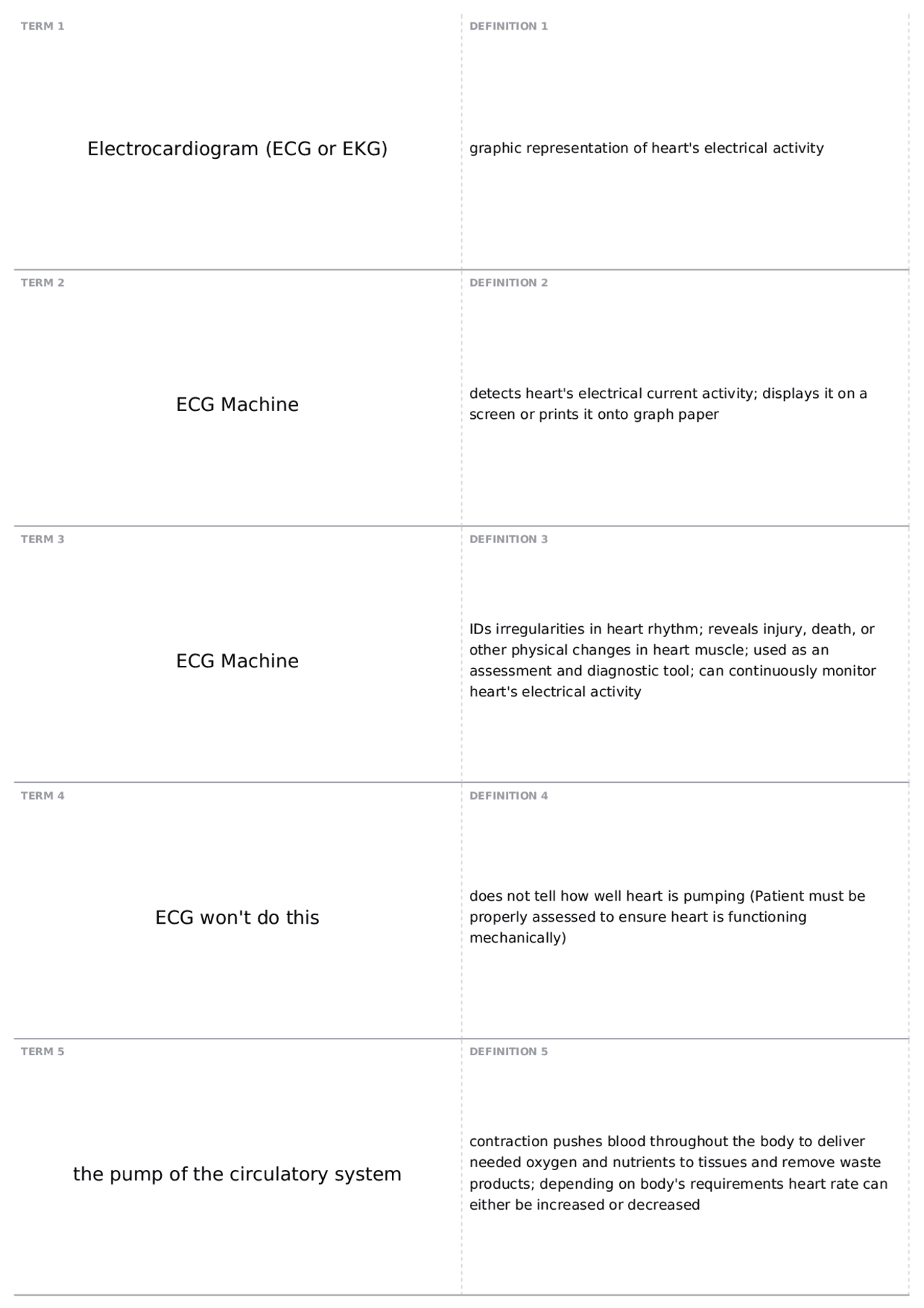 ECG Test 1 Spring 14 EP 3613 Exercise Electrocardio Docsity ECG Test 1 Spring 14 EP 3613 Exercise Electrocardio Docsity