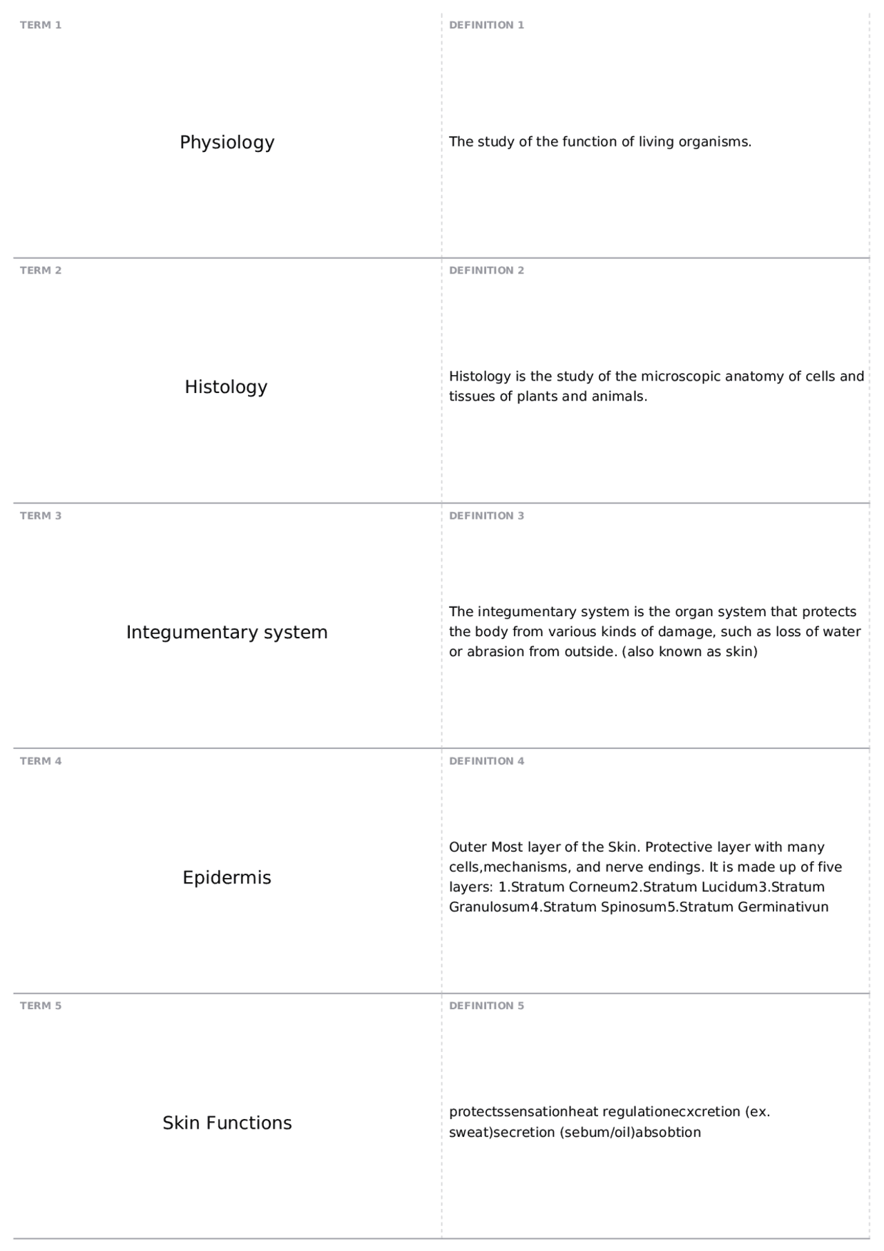 Physiology COSM Skin, Scalp & Hair Quizzes Cosmetology Docsity