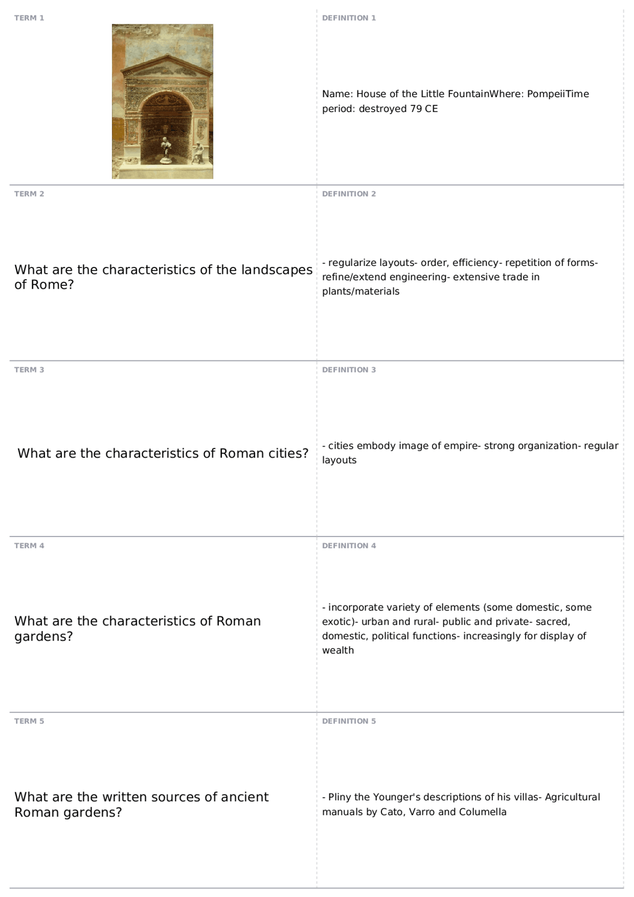 MID TERM REVIEWER LARC 263 HIST LANDSCAPE ARCHITECT Quizzes Land Development Docsity