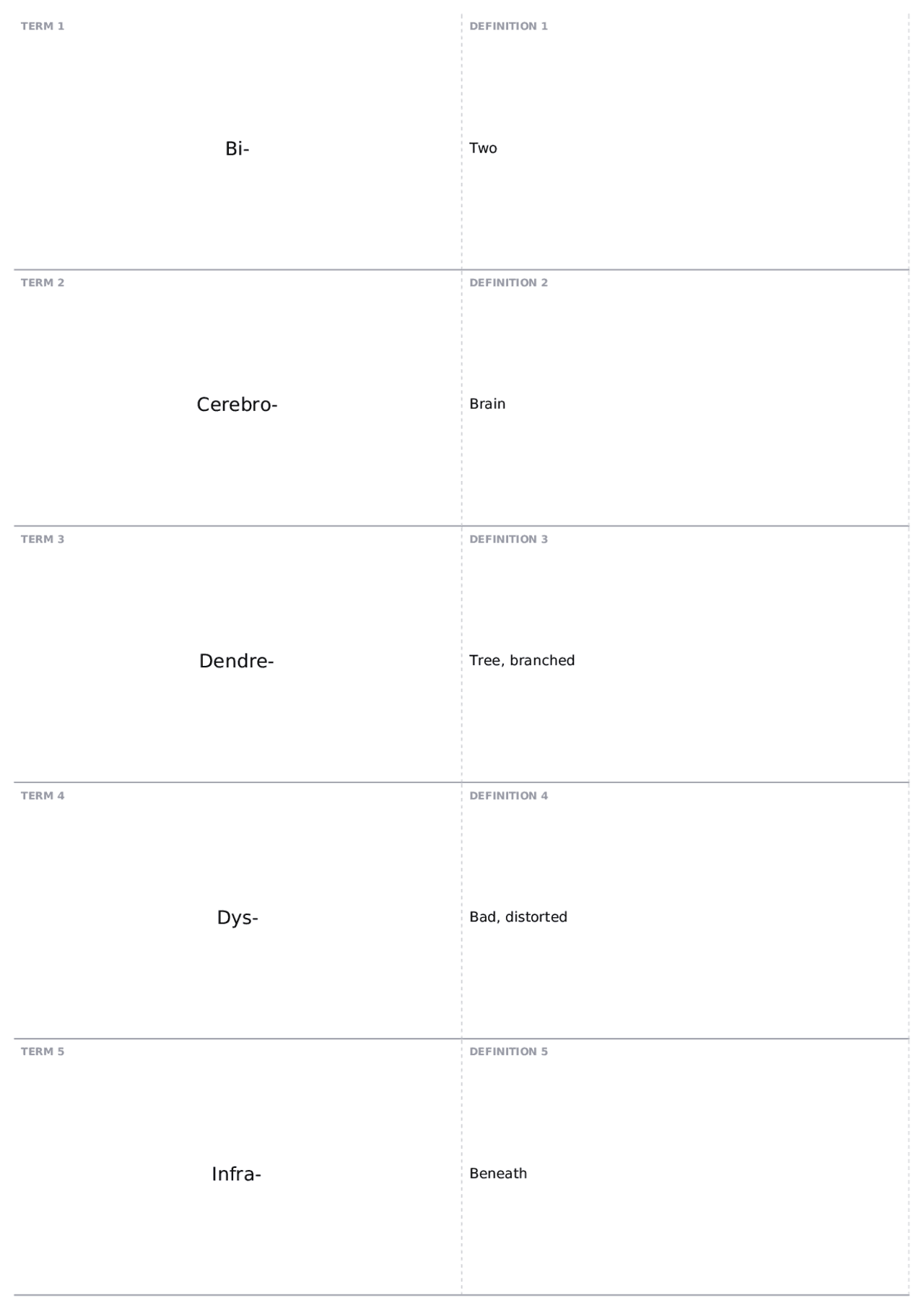 Lab Quiz 6 Root Words BMSP 2145 Human Anatomy Physiology Lab
