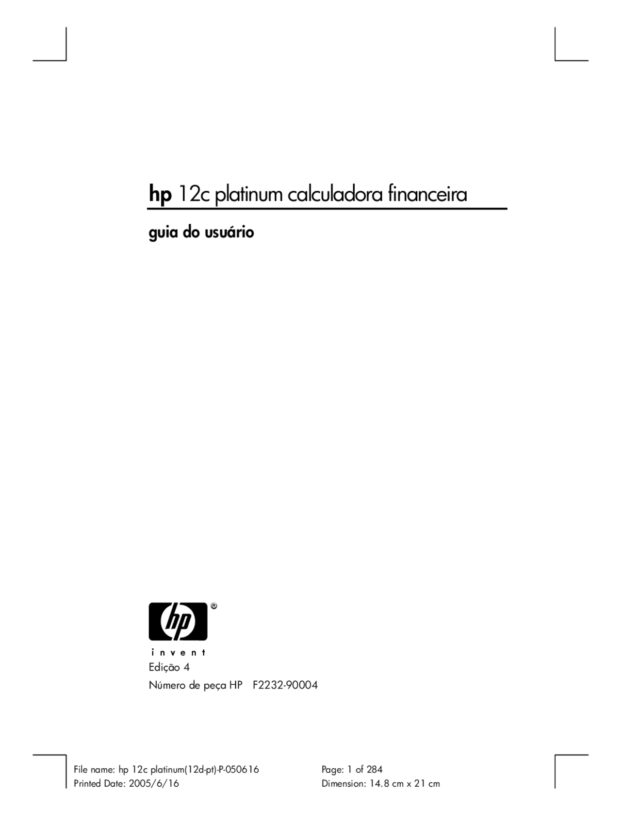 Guia HP12C Manual da Calculadora Financeira HP12C Em Português