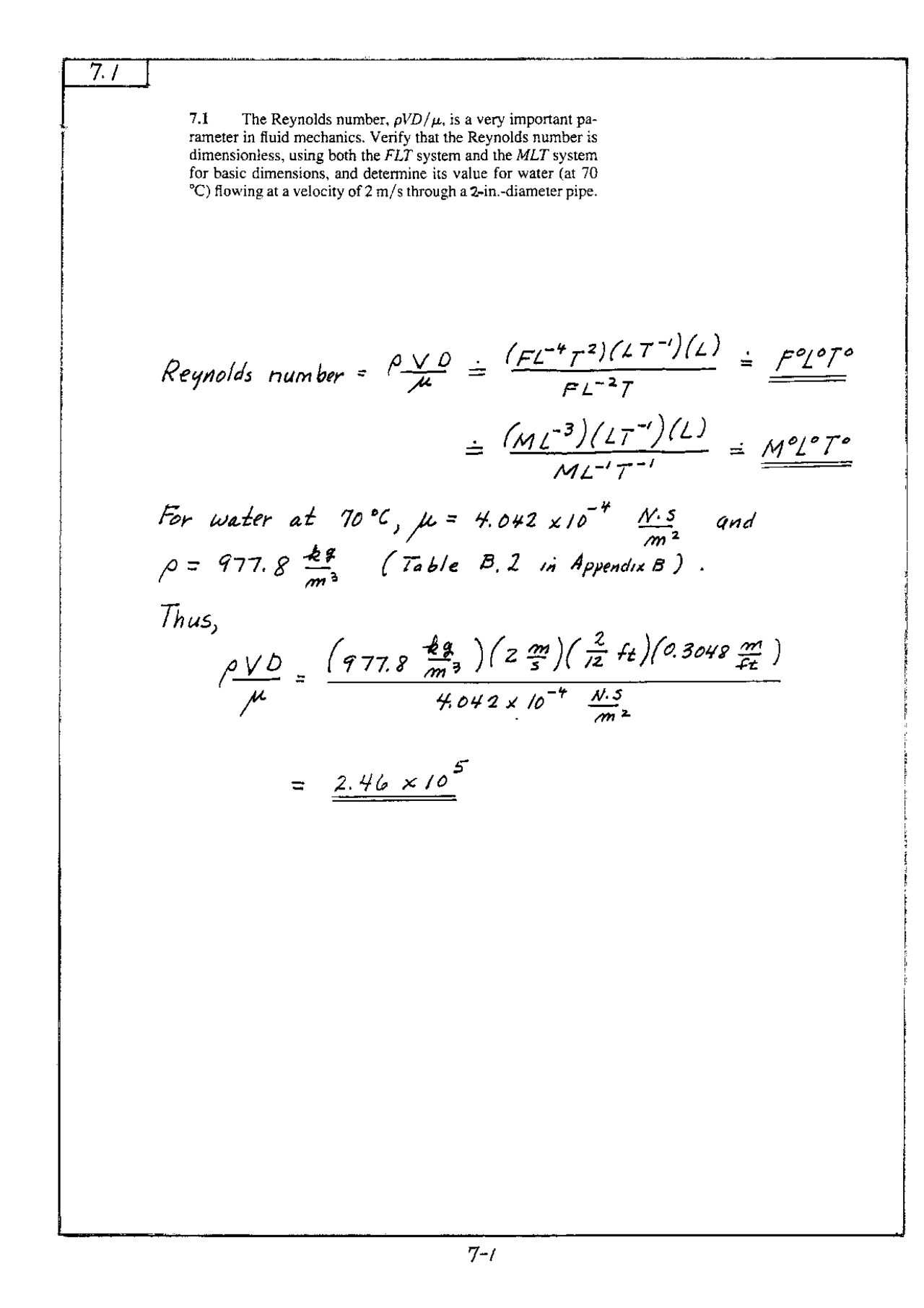 Munson Fundamentals Of Fluid Mechanics 5th Chap7 Exercicios Resolvidos Do Capitulo Docsity