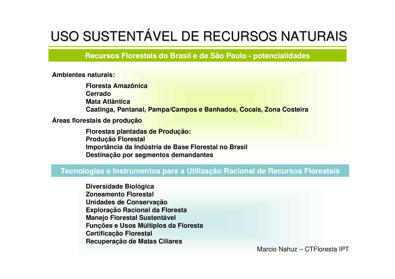 Exemplo De Legislação No Controle Da Administração De Recursos Naturais