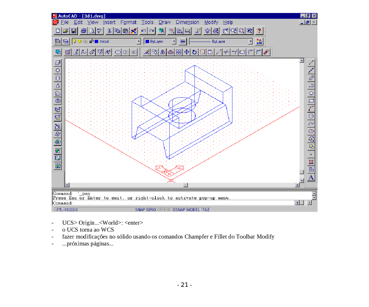 Mini curso de auto cad - tut3d21-30 - Este manual de aplicação do ...