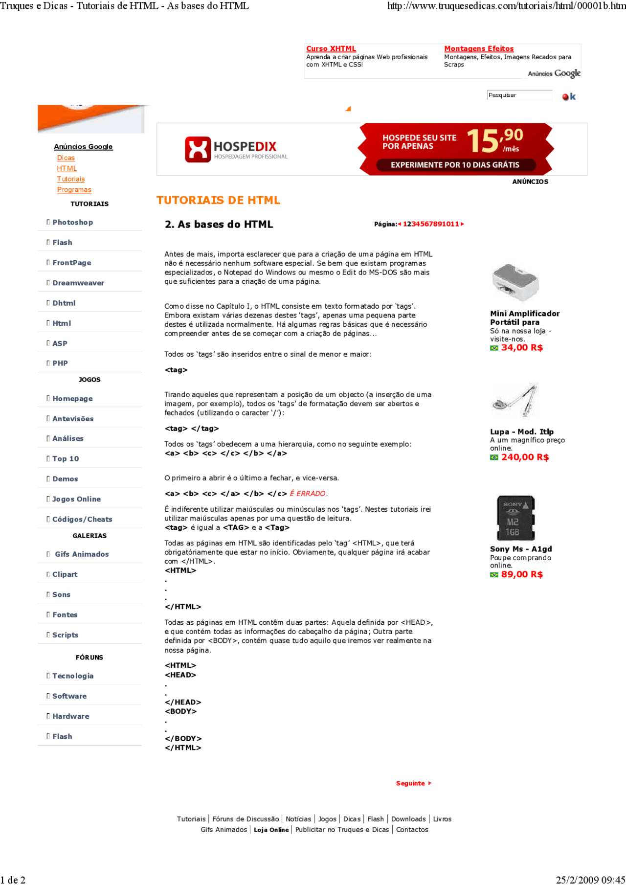 Html - html pt02 - - - - - - - - - Docsity