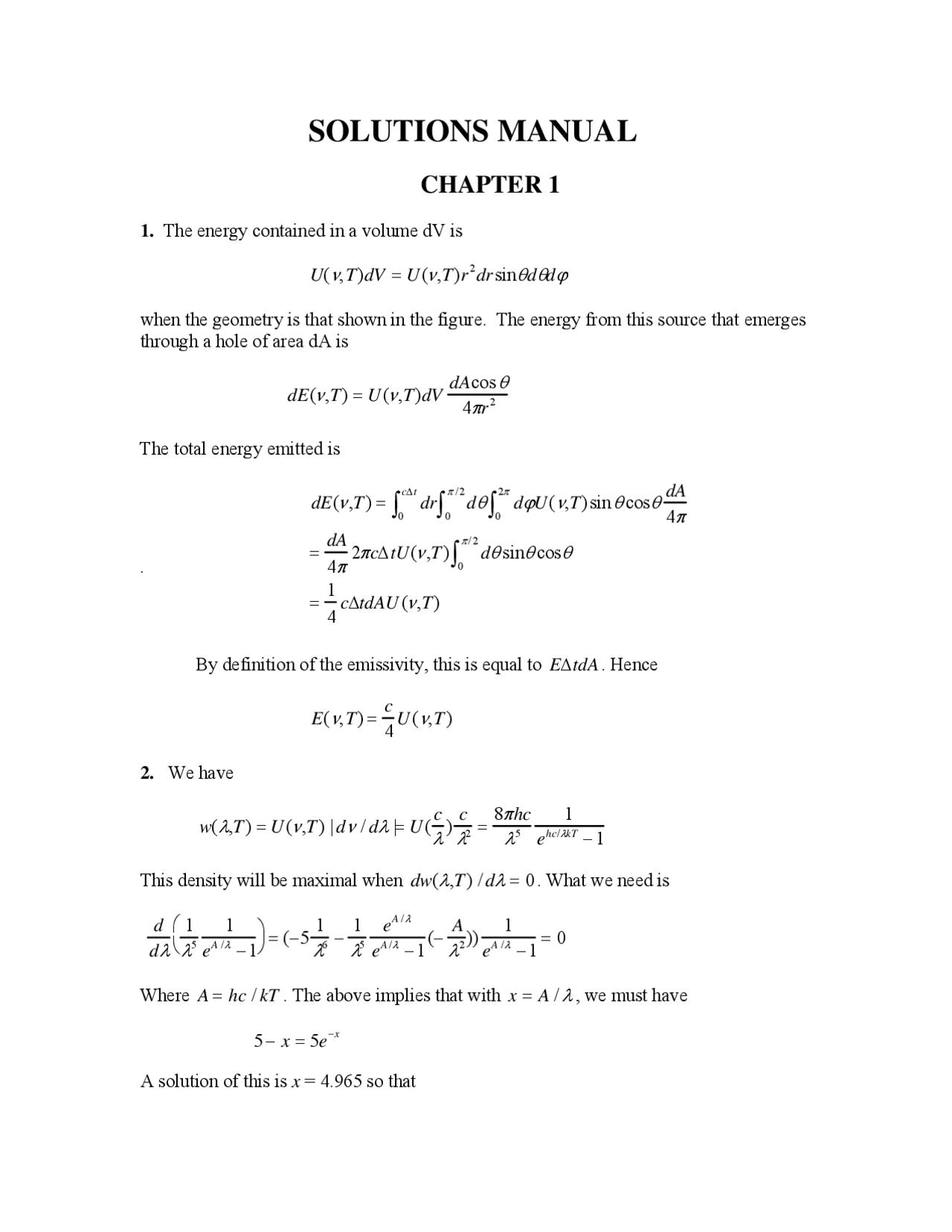 Solutions manual gasiorowicz quantum physics 3rd ed ch1 ch6solutions