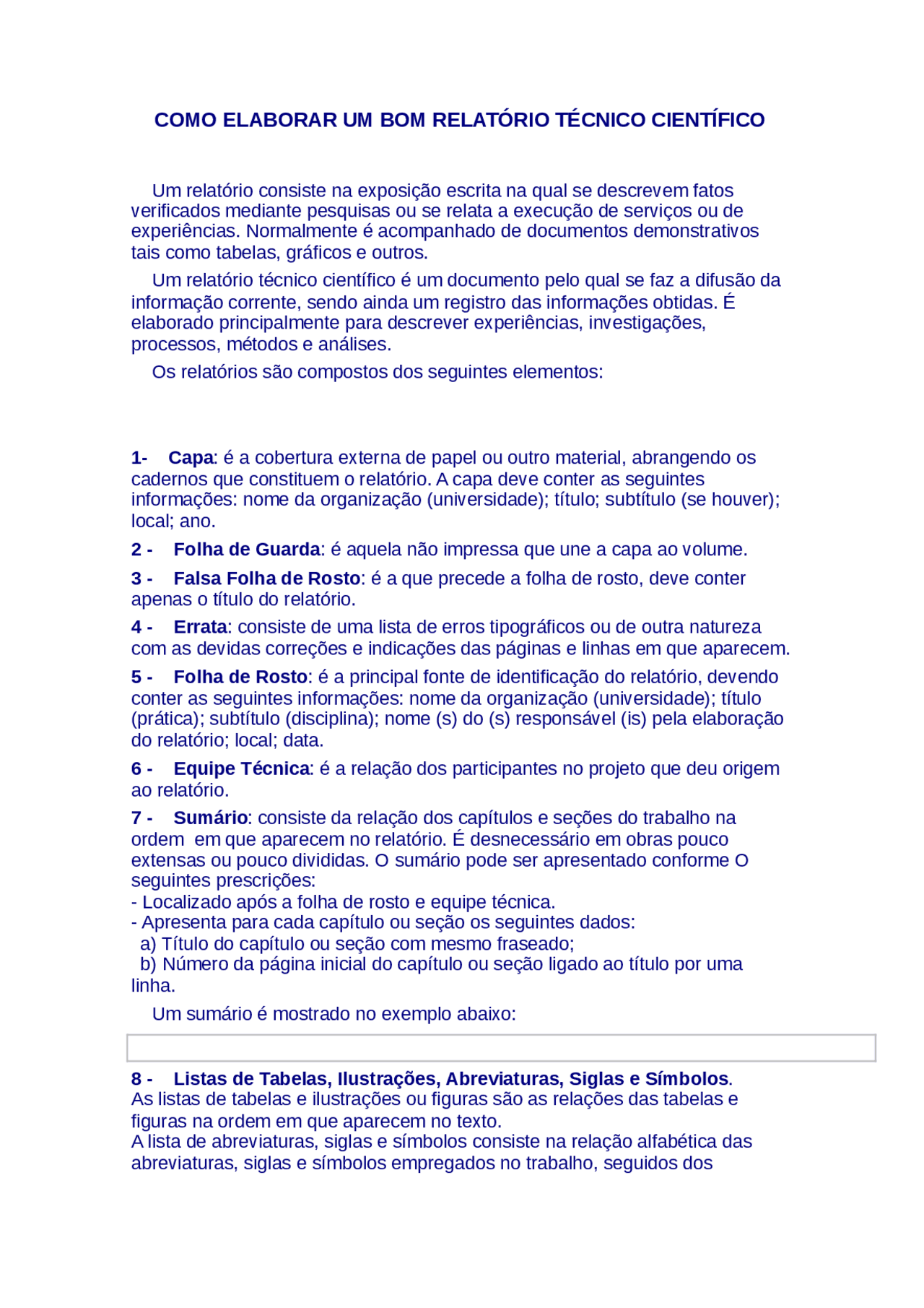 Como fazer um relatório - COMO ELABORAR UM BOM RELATÓRIO TÉCNICO ...