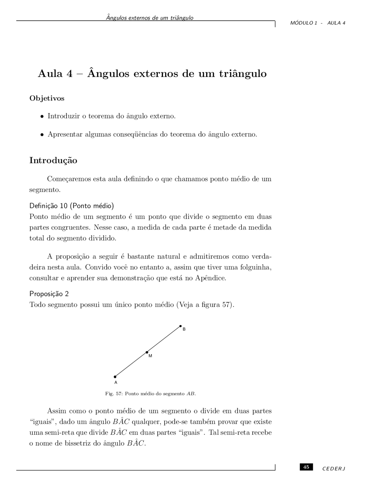 Apostila completa do cederj de Geometria plana II aula 04 - ângulos ...