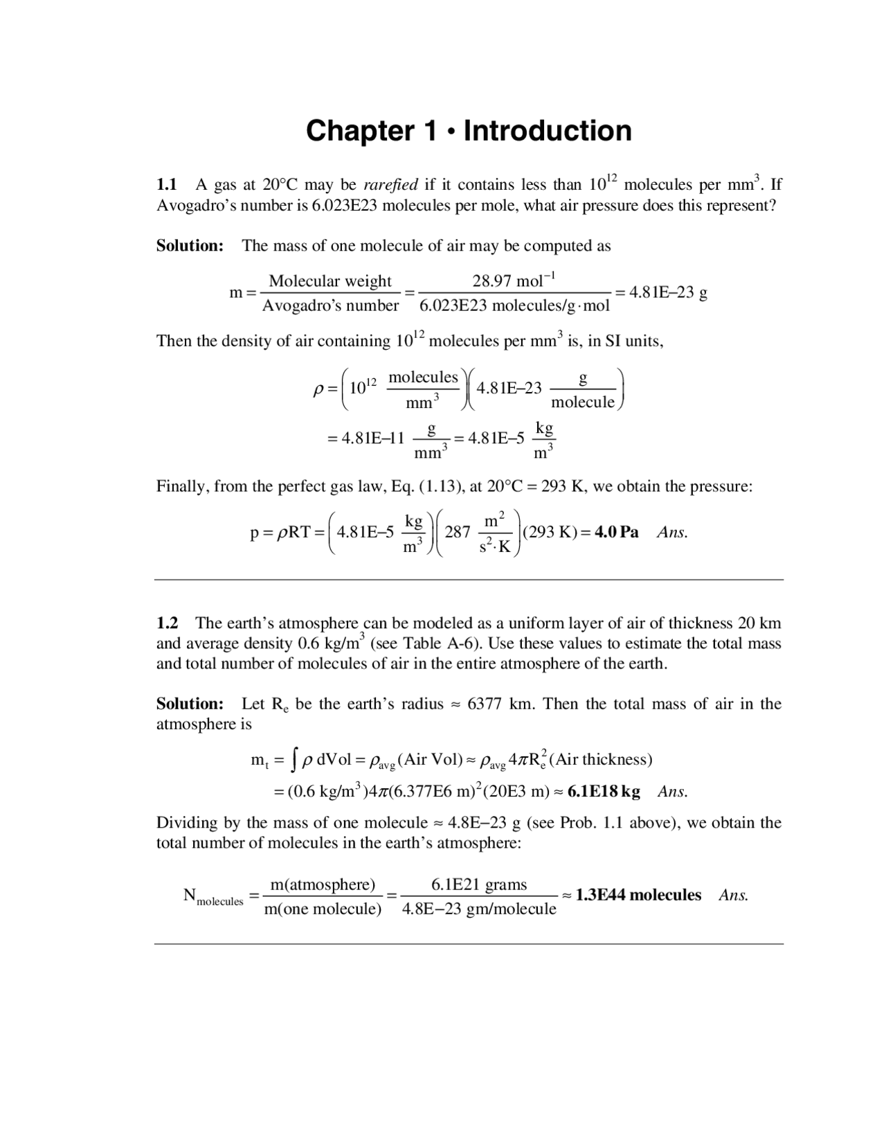 Soluções White Mecânica de Fluídos cap 1 - Soluções dos exercicios por ...