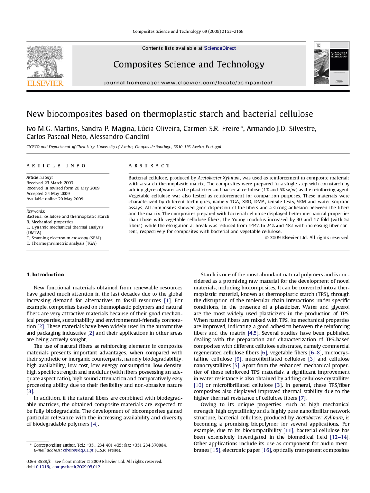 New biocomposites based on thermoplastic starch and bacterial cellulose ...