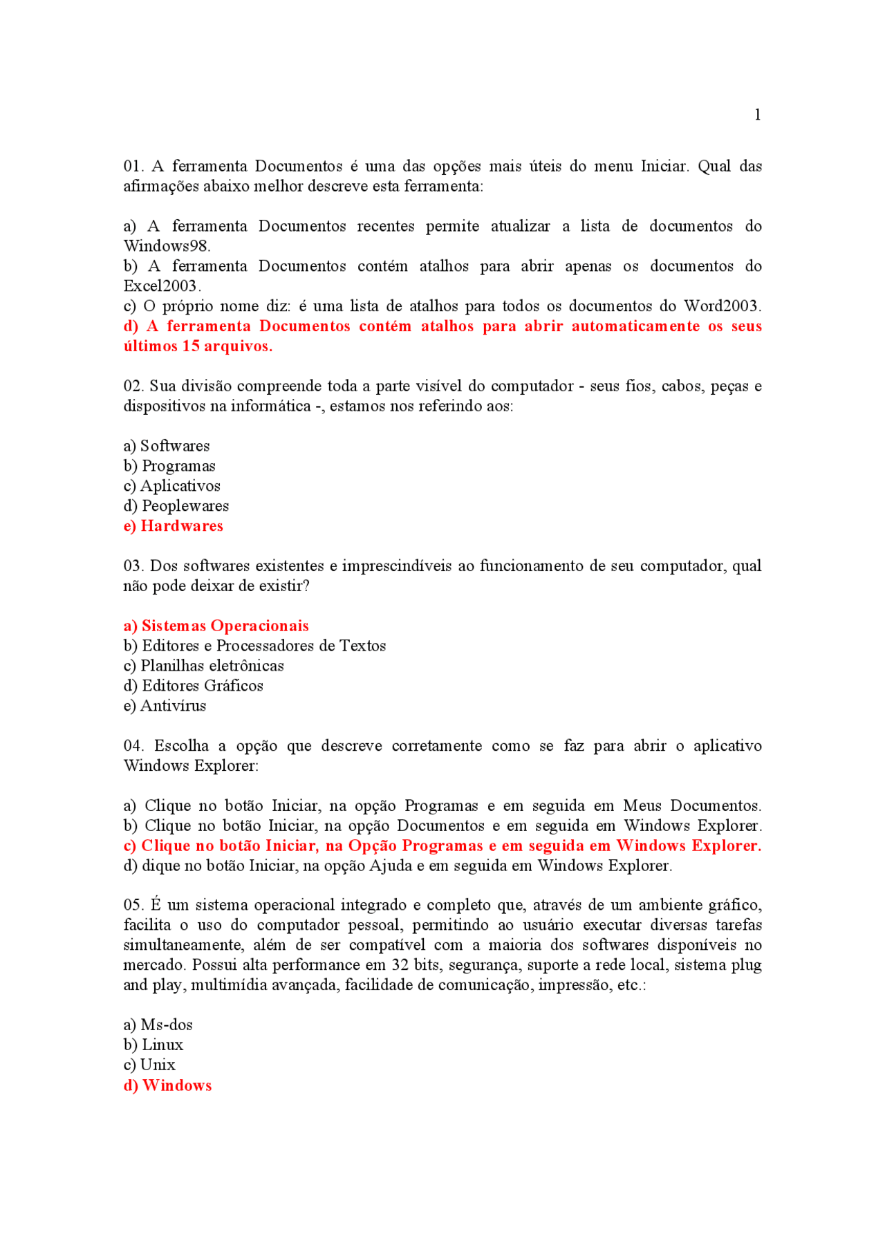 99 Questões de Informática - Questões de Informática Para Concursos ...