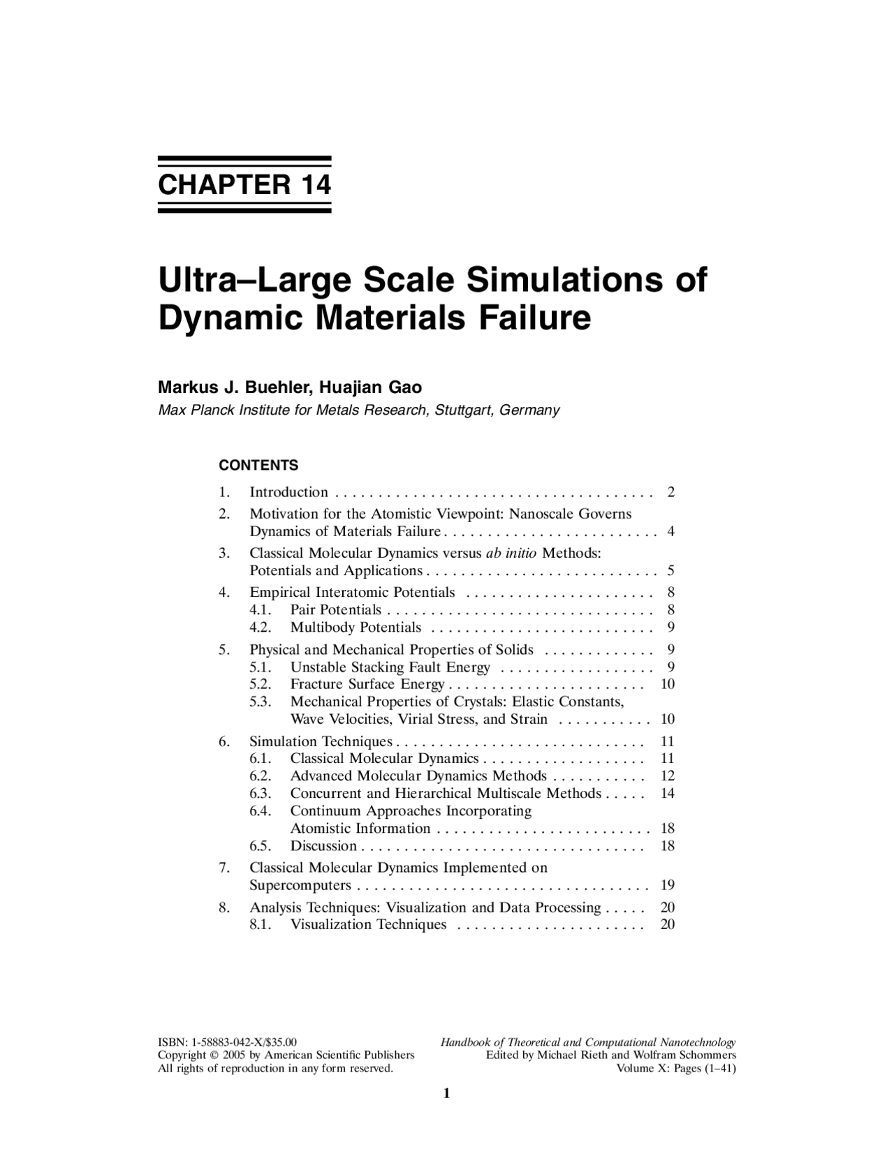 Ultra?Large Scale Simulations of dynamic materials failure - Ultra ...
