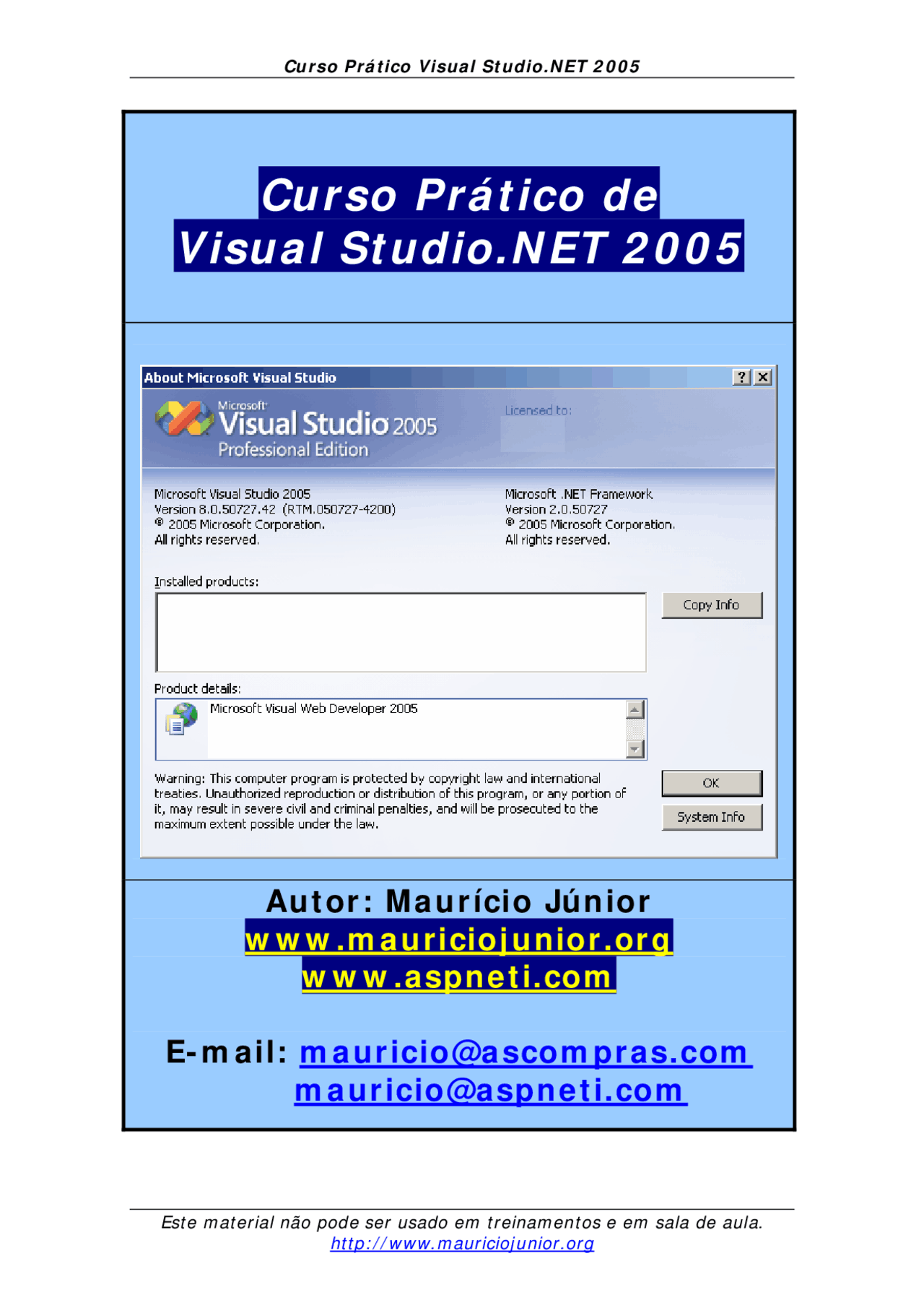 Curso prático de ms visual studio net 2005 - Curso de C#.NET Utilizando ...