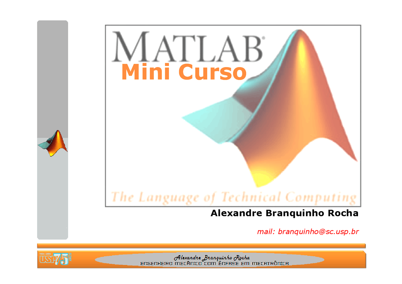 Curso de MATLAB Básico - Curso de MATLAB de curta duração e extensão ...