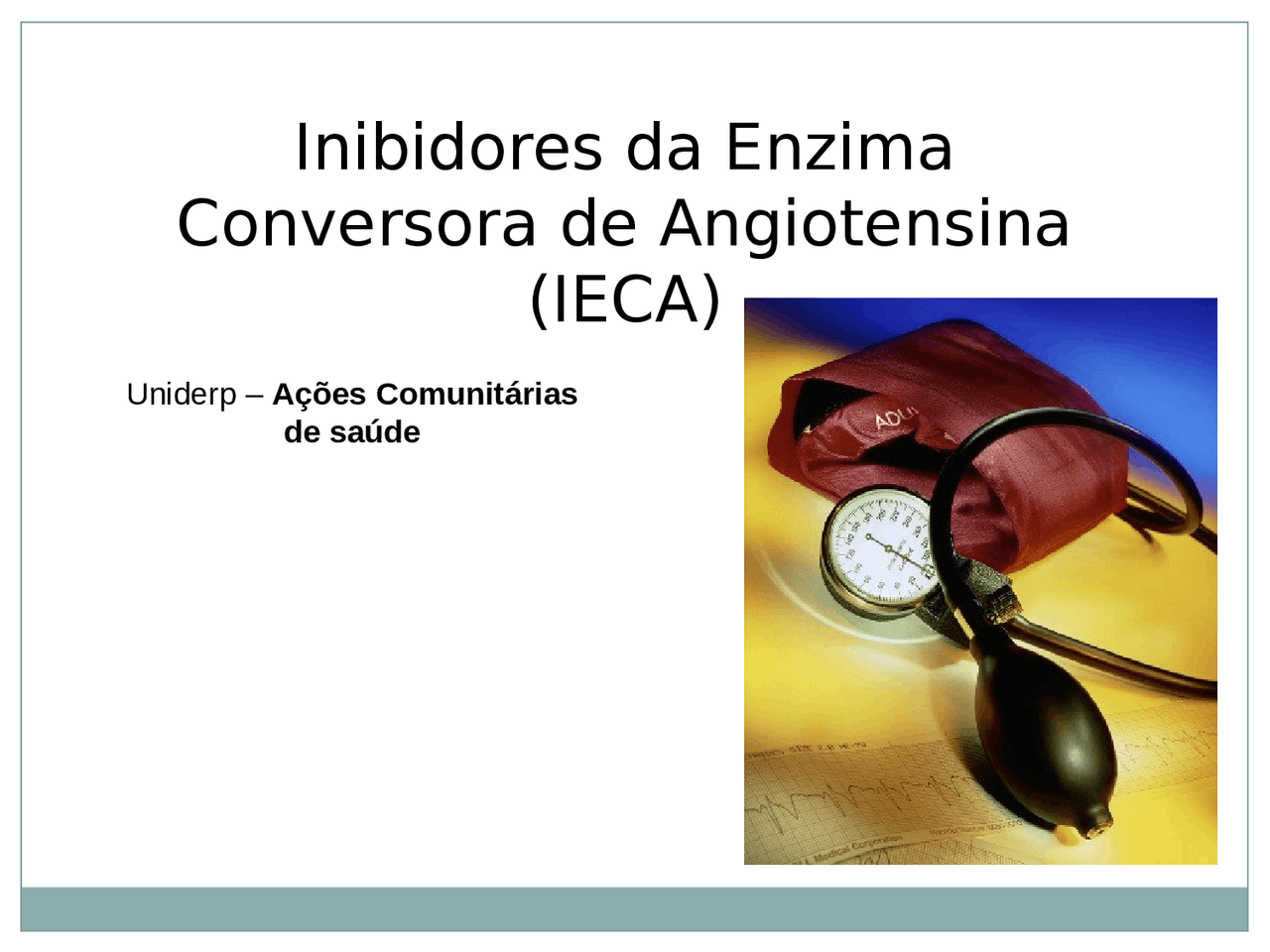 Angiotensina ieca enzima inhibidores convertidora Inibidores Da Enzima Conversora De Angiotensina Exemplos