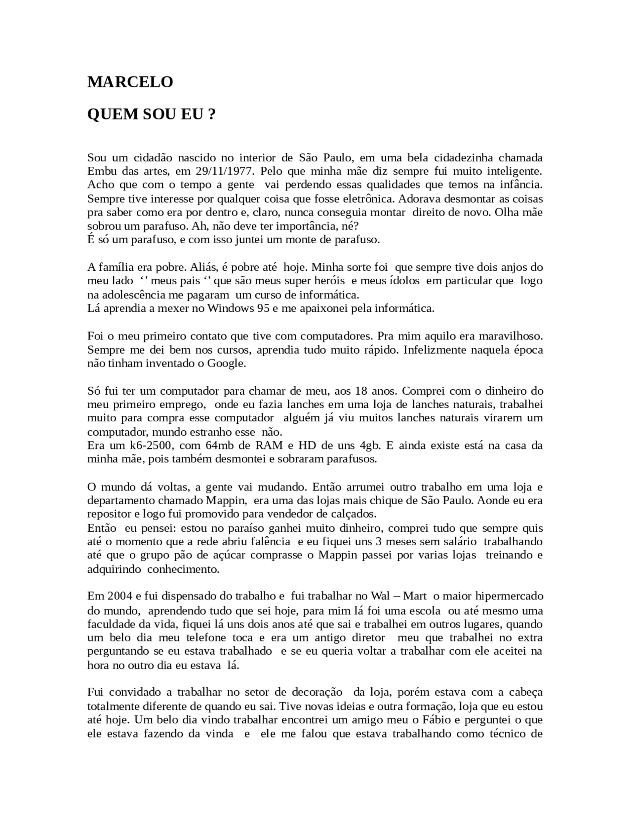 Quem Sou Eu Redação Pronta - RETOEDU