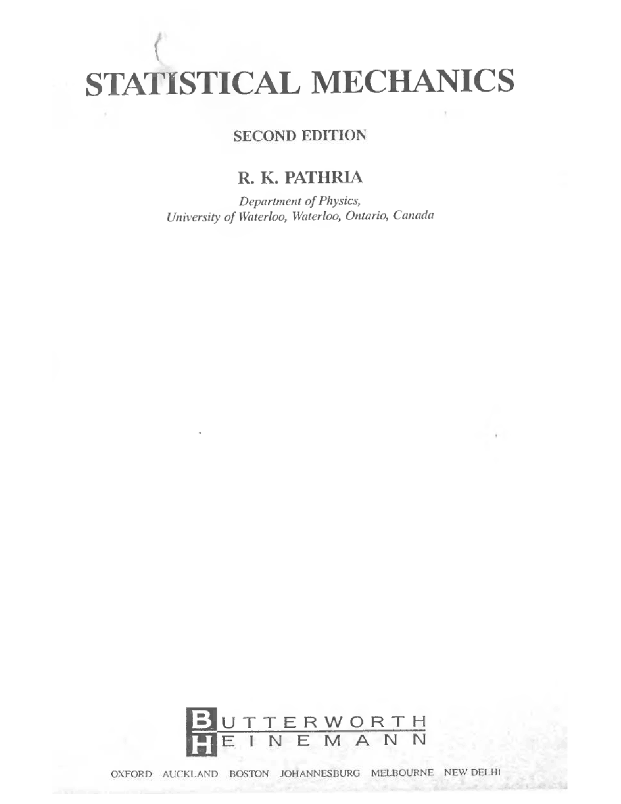 Pathria Pathria Statistical Mechanics Pdf – CPSIM