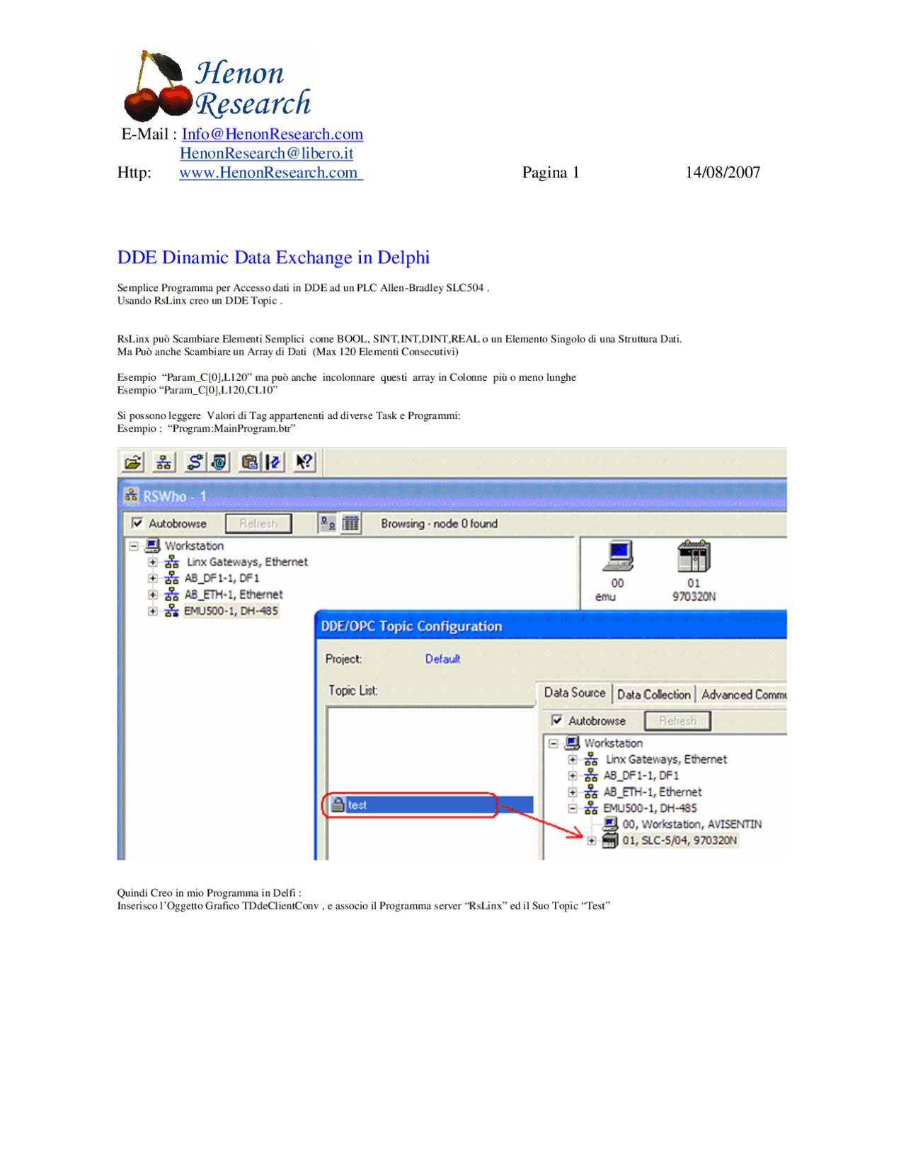 DDE Dinamic Data Exchange in Delphi - DDE Dinamic Data Exchange in ...