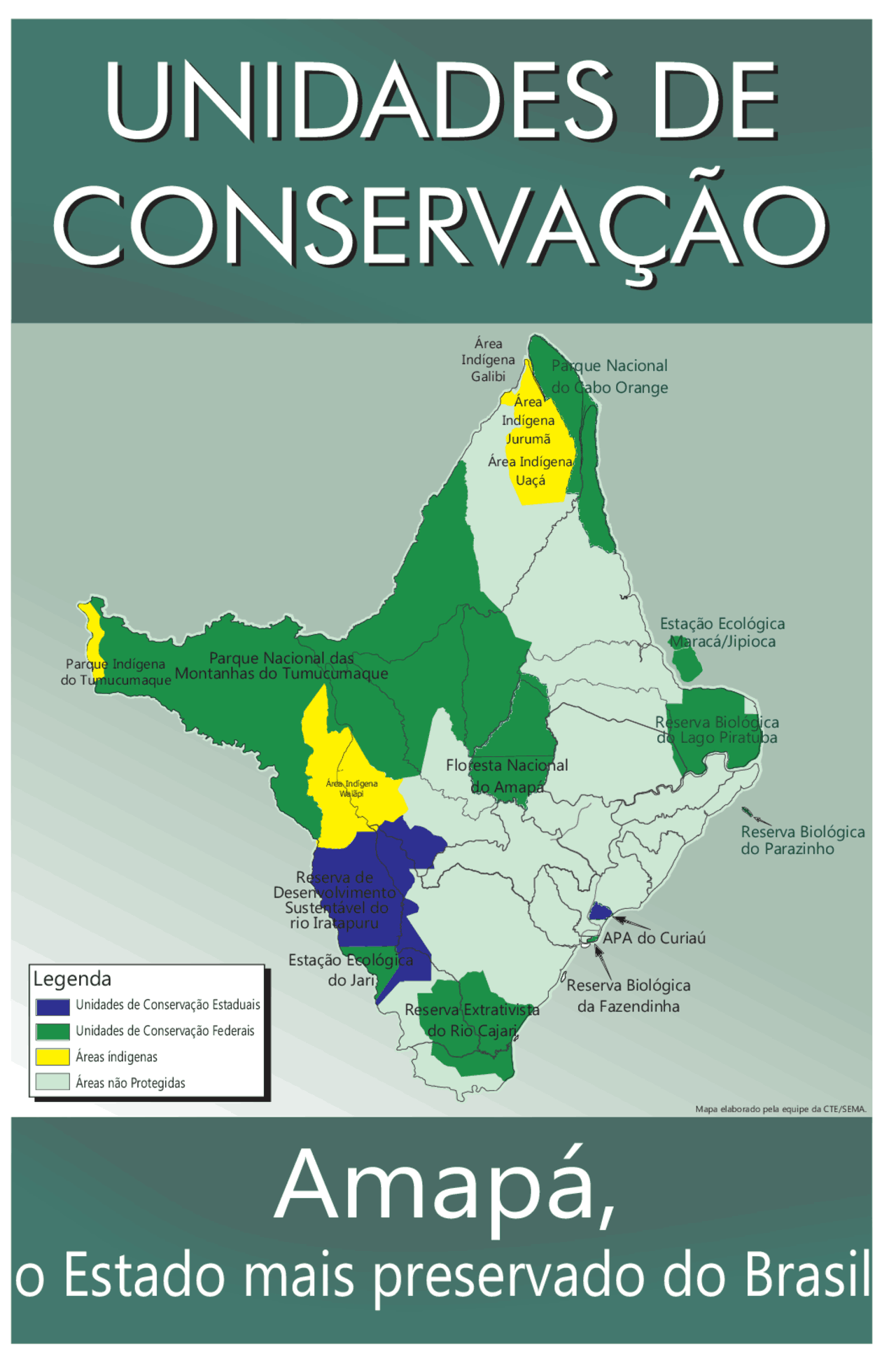 Áreas protegidas do Amapá (Mapa SEMA-AP) - Mapa Unidades de Conservação ...