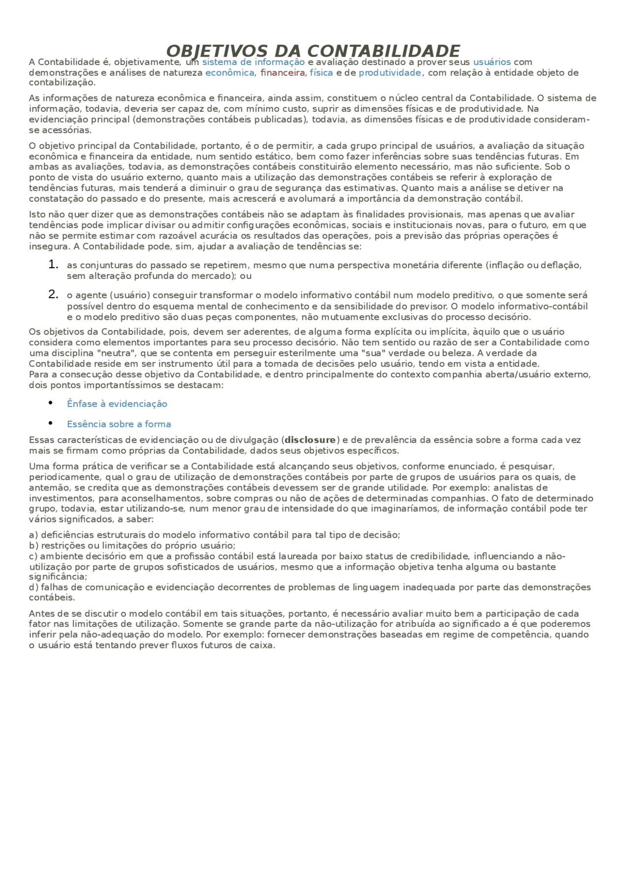 Objetivos da contabilidade - O objetivo da contabilidade, o que é, o ...