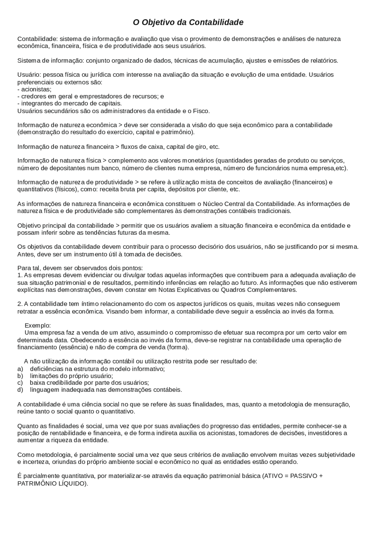 O Objetivo da Contabilidade - Quem usa a contabilidade, para que, o seu ...