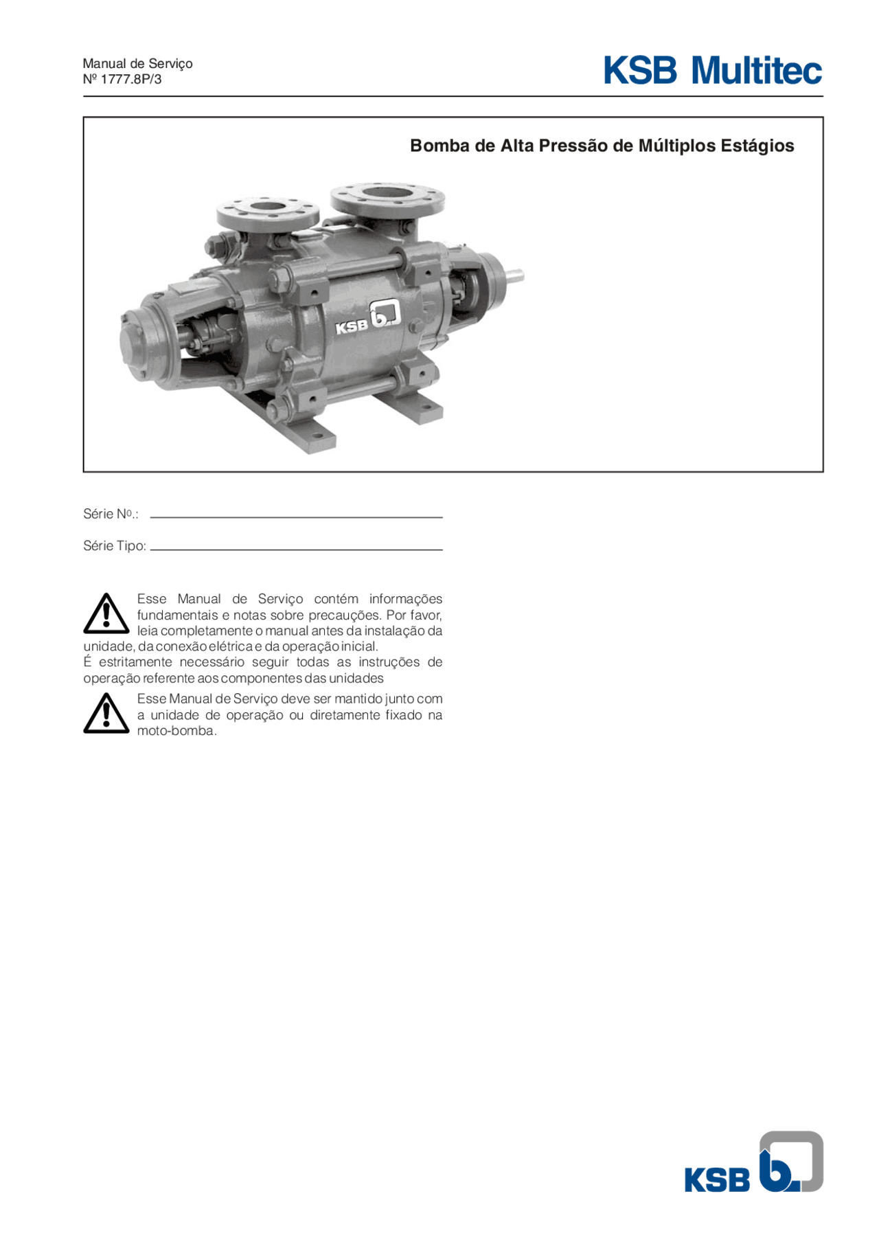 Manual ksb multitec Manual de bombas KSB Docsity