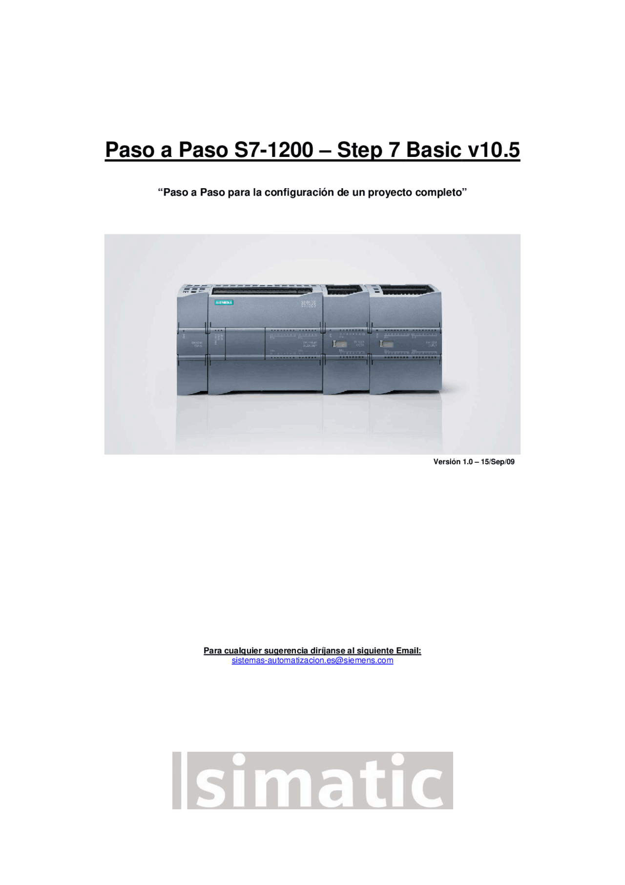 Manual Step 7 Basic 10.5 para S7-1200 - Manual completo para ...