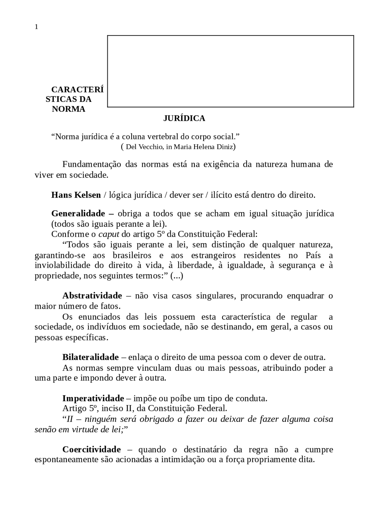 Características da norma jurídica - Caracteristicas da normatização ...