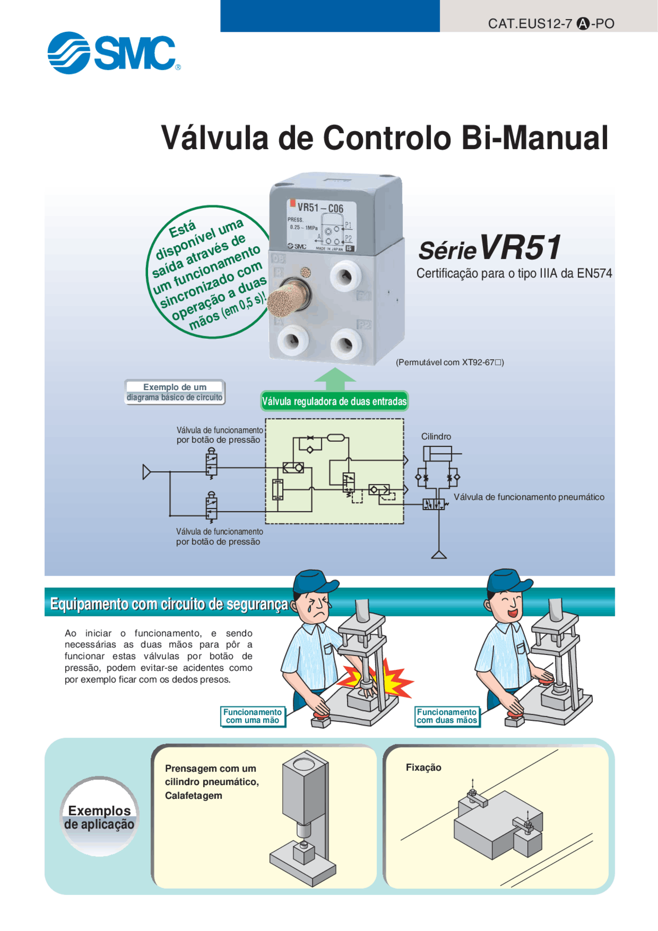 Válvula de Controle Bi-Manual - Esquema Pneumático - Docsity