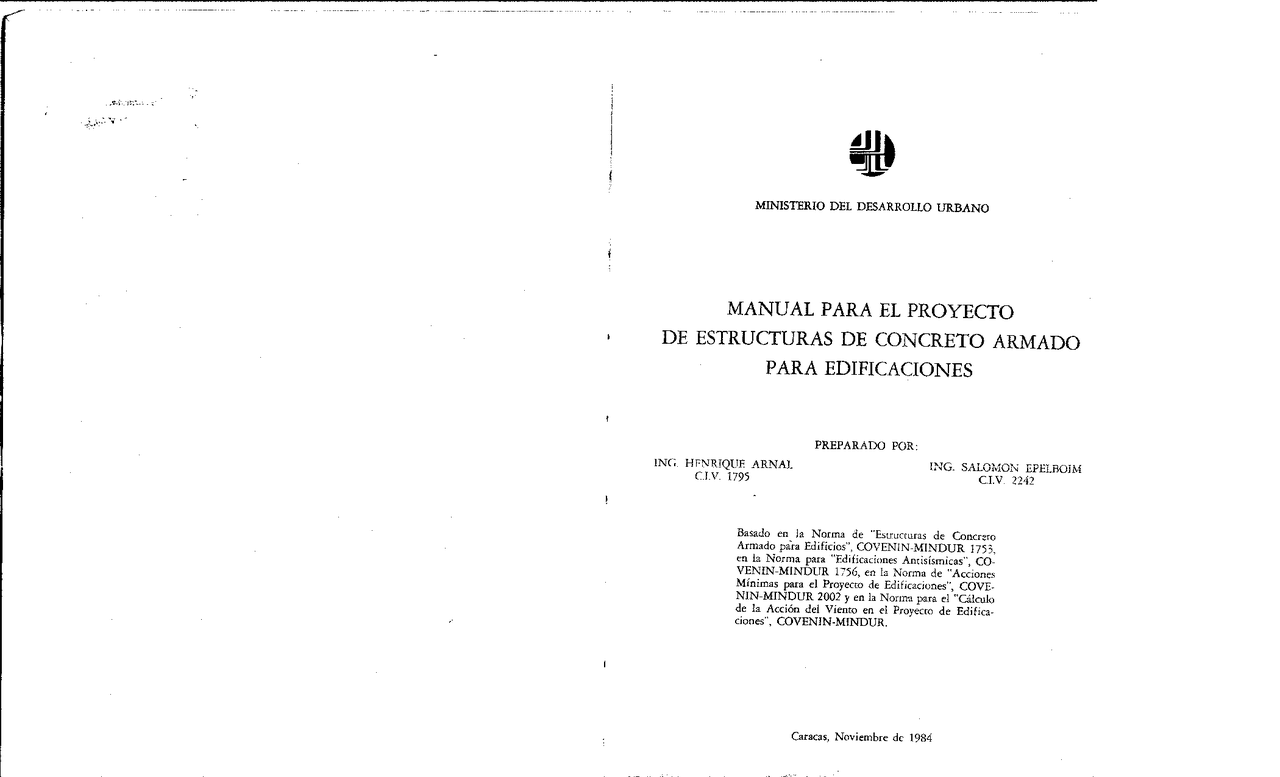 Manual Para El Proyecto De Concreto Armado Henrique Arnal Manual Para Projeto Docsity