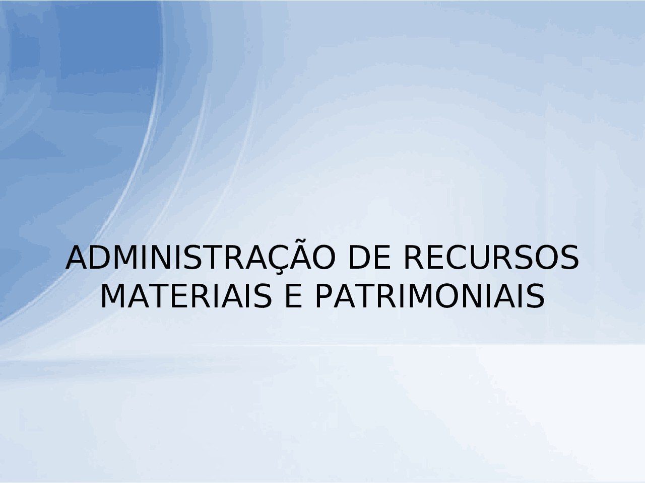 Adm De Recursos Materiais E Patrimoniais - RETOEDU