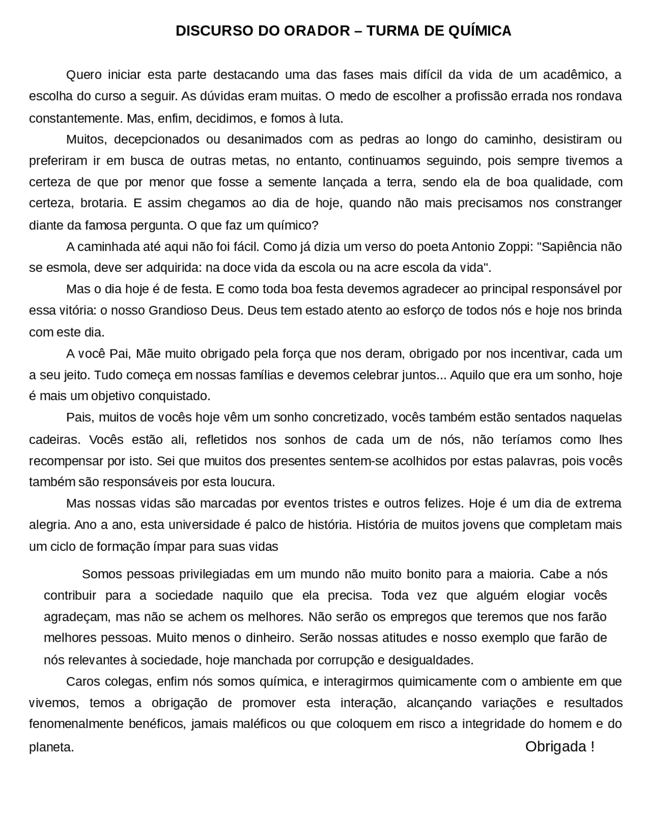 Discurso De Formatura 9 Ano Emocionante - RETOEDU