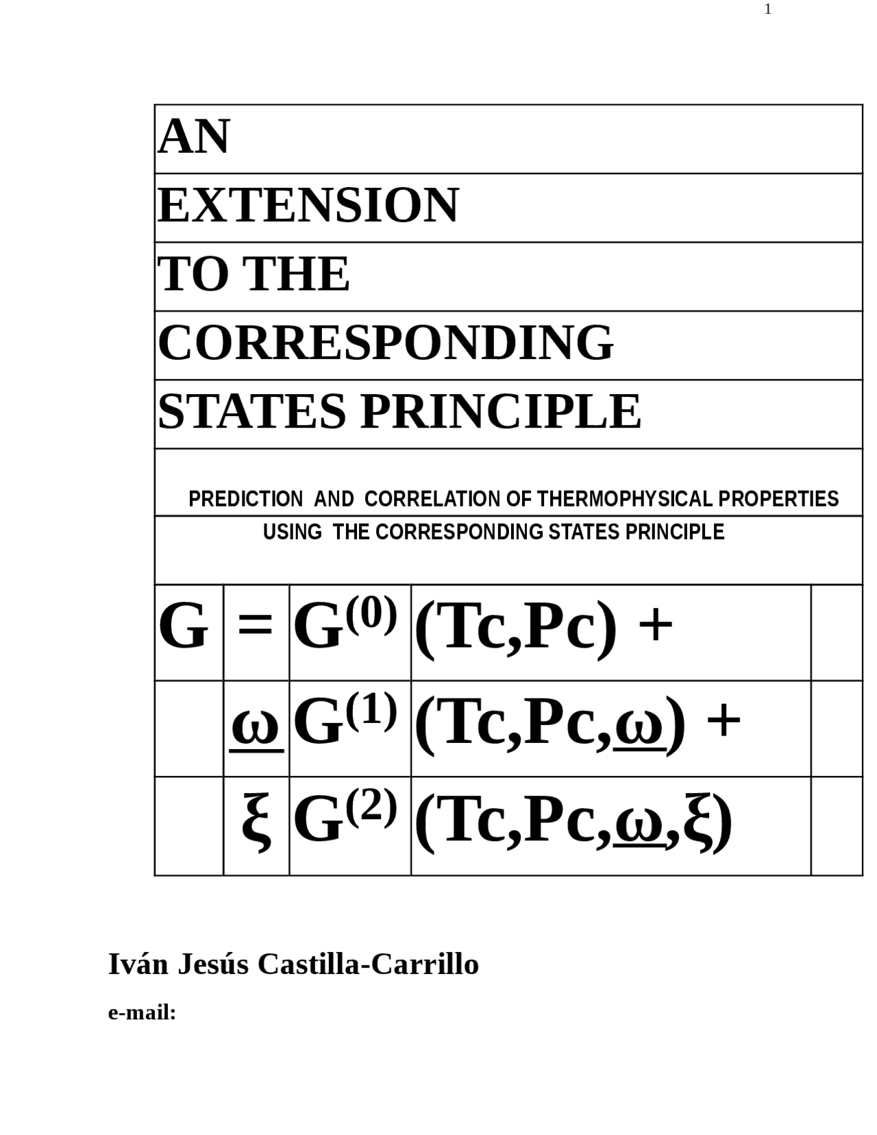 An Extension To The Corresponding States Principle Trad April 12 Prediction Docsity